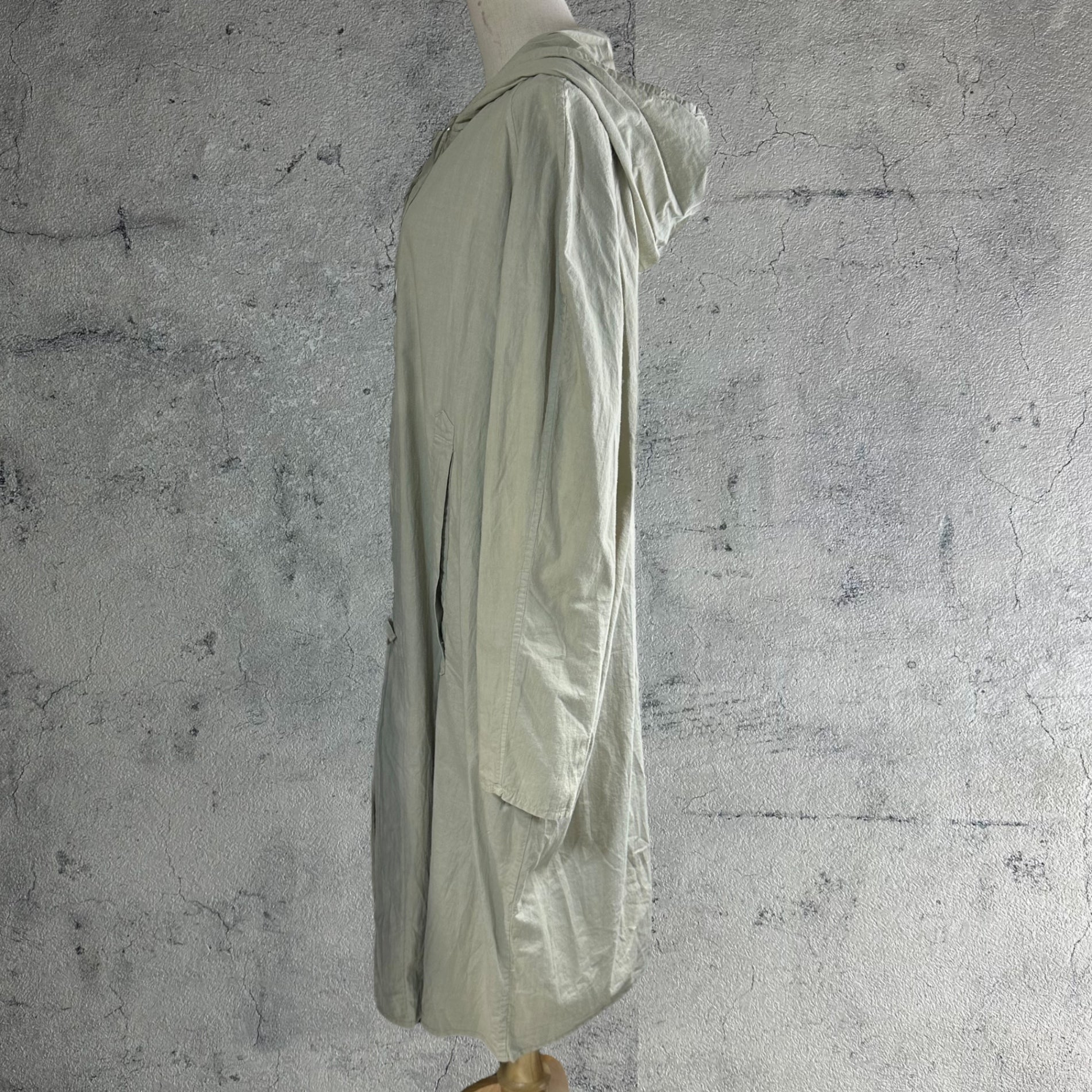 VINTAGE(ヴィンテージ) 70~80's surgical hooded gown coat サージカル フード付きガウン コート EURO MILITALY 表記無し(M~L程度) ペールグリーン