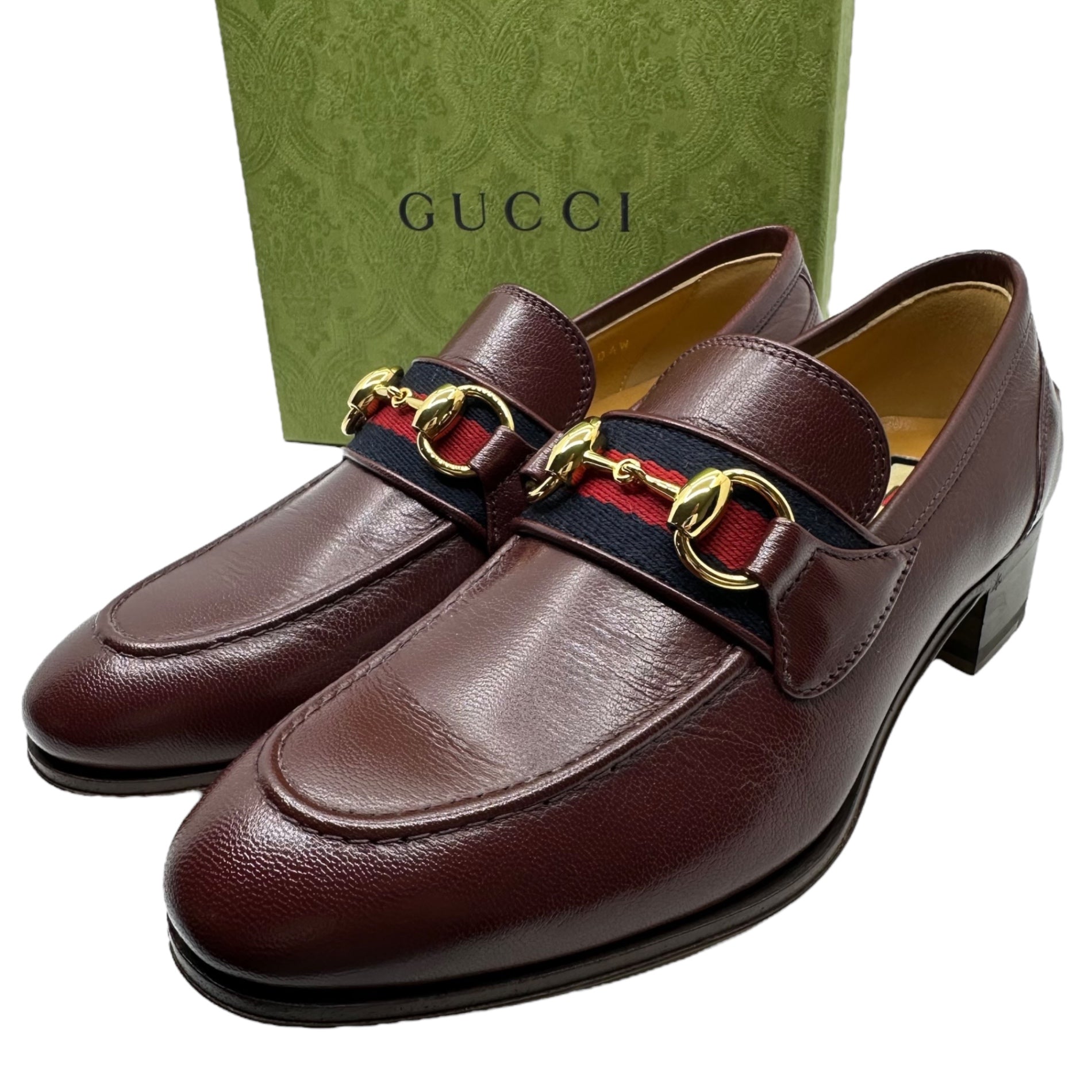 GUCCI(グッチ) Horsebit Sherry Line Loafer ホースビット シェリーライン ローファー 660819 35(22cm程度) 箱付 レザー ヒール 革靴 箱付