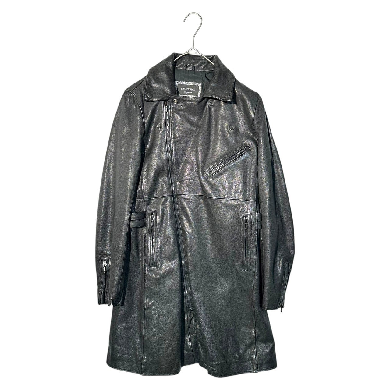 Hysterics(ヒステリックス) Goatskin leather double rider's coat 山羊革 ダブル ライダース コート 0593LC01 M ブラック 参考定価147,000円(税込)