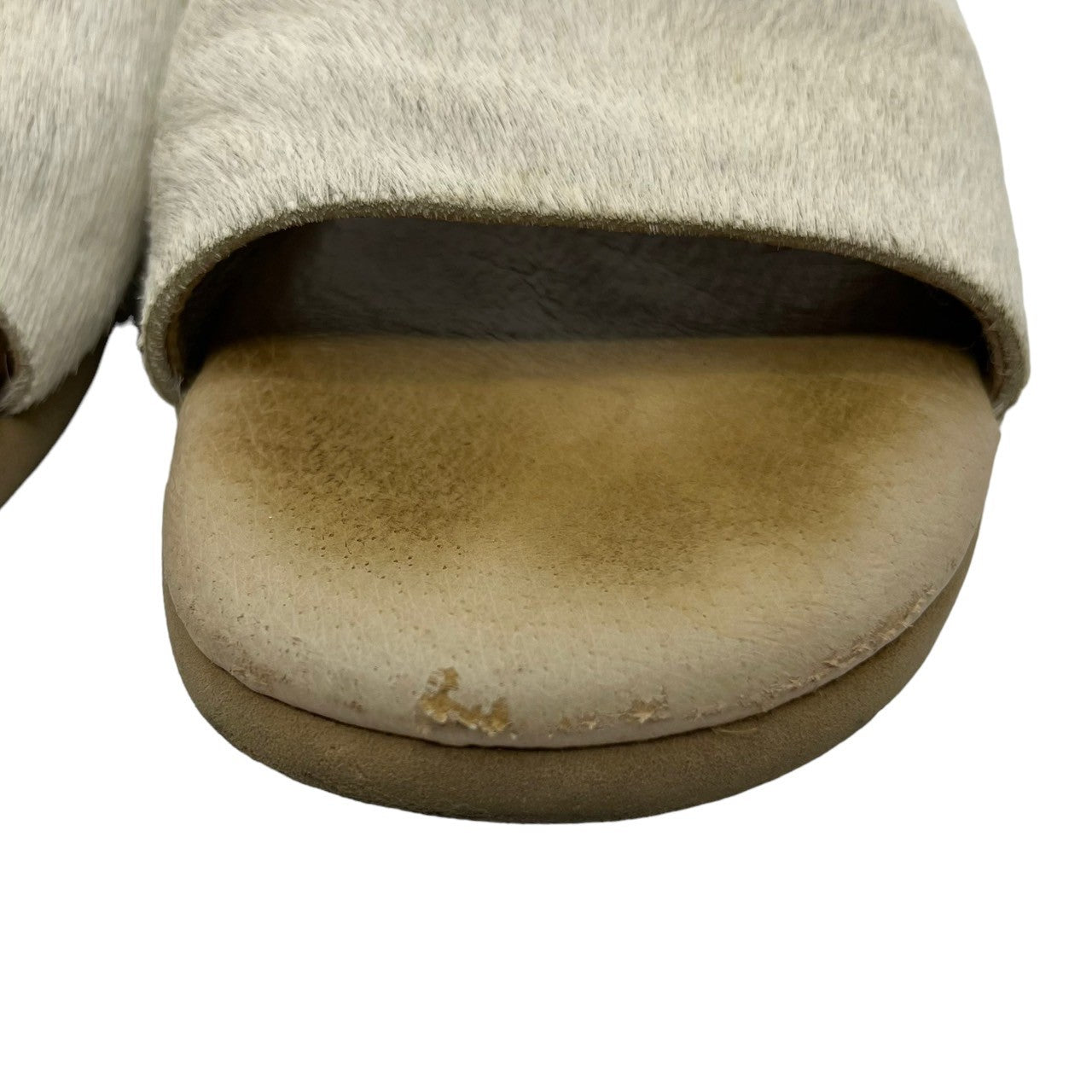 que(キュー) ハラコサンダル アイボリー