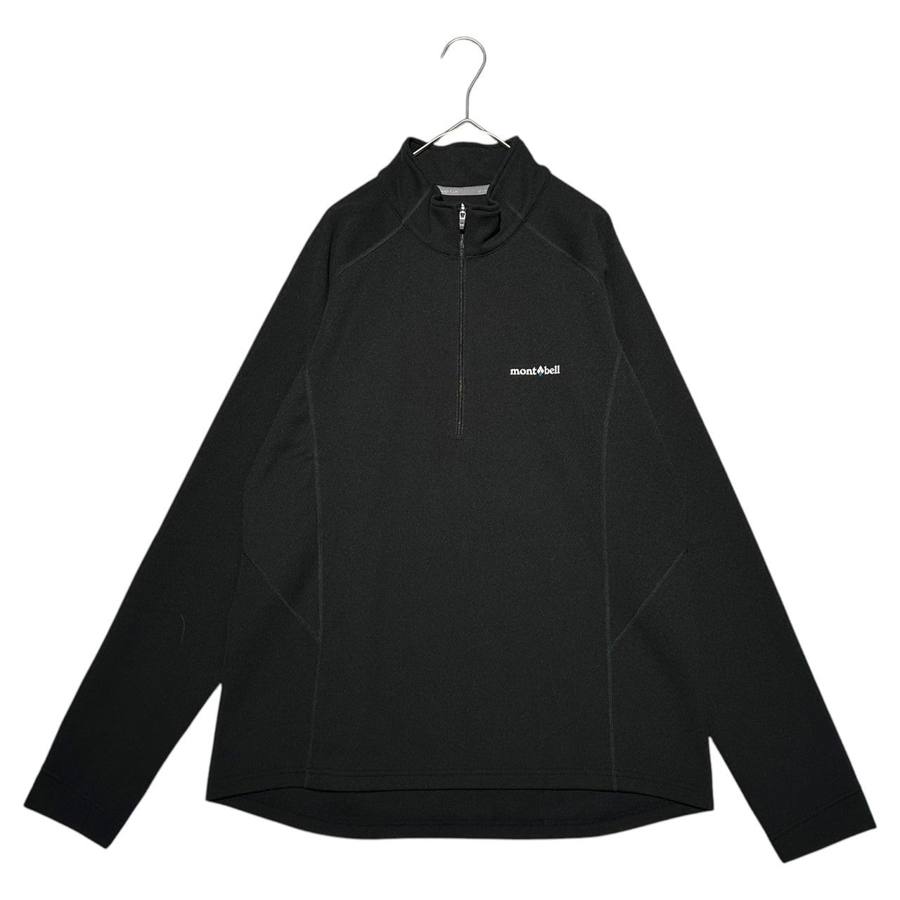 mont-bell(モンベル) Wickron ZEO Thermal Long Sleeve Zip Shirt ウイックロン ZEOサーマル ロングスリーブジップシャツ 1114272 L ブラック ハーフジップ カットソー アウトドア