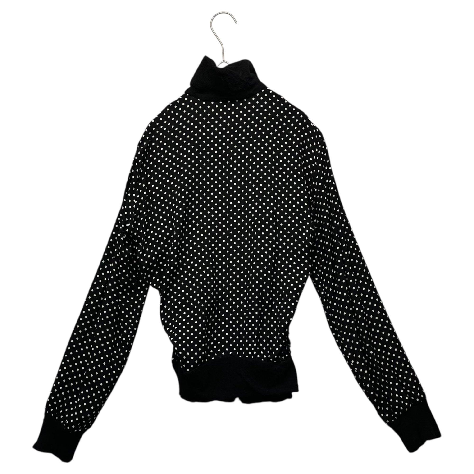 TAO COMME des GARCONS(タオコムデギャルソン) 07AW Polka Dot Zip-Up Rayon Track Jacket ドット ジップアップ レーヨン トラック ジャケット 3T-B010 S ブラック×ホワイト AD2007