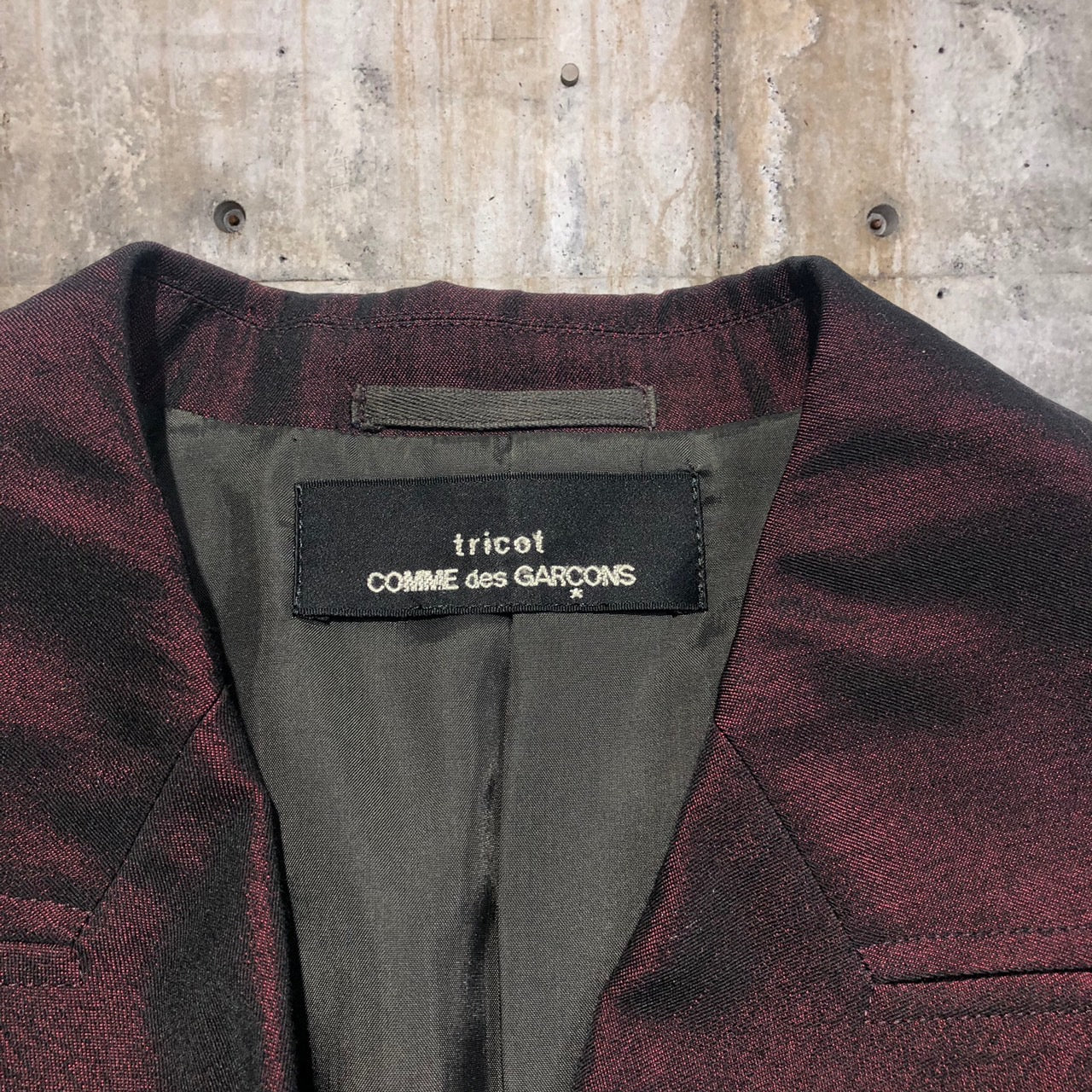 tricot COMME des GARCONS(トリココムデギャルソン) ショートダブルジャケット 表記無し(メンズM程度) レッド