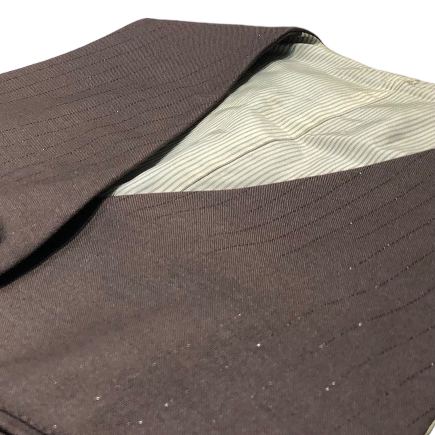 Jean Paul GAULTIER FEMME(ジャンポールゴルチエファム) 90's Lame stripe gilet setup ラメ ストライプ ジレ セットアップ 40(L程度) ブラウン スラックス ベスト