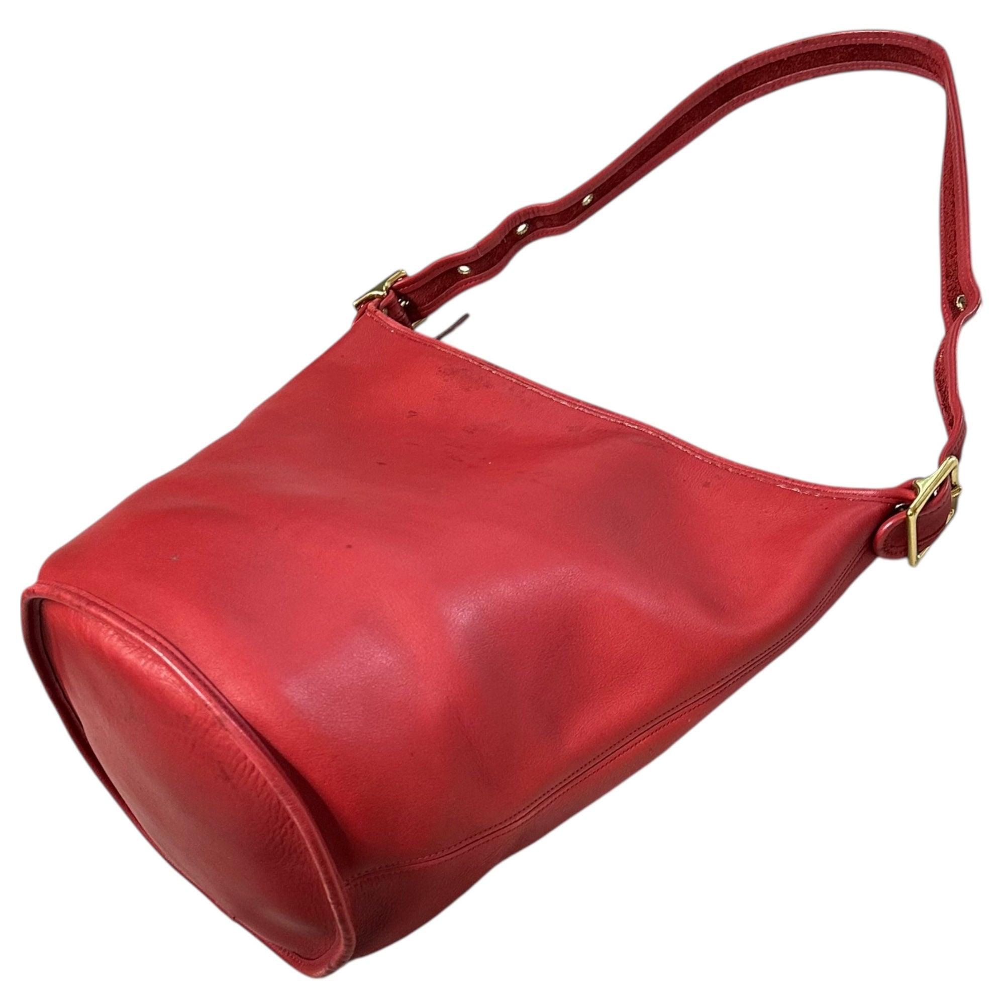 COACH(コーチ) OLD Leather Shoulder Bucket Bag オールド レザー ショルダー バケツ バッグ 9085 レッド