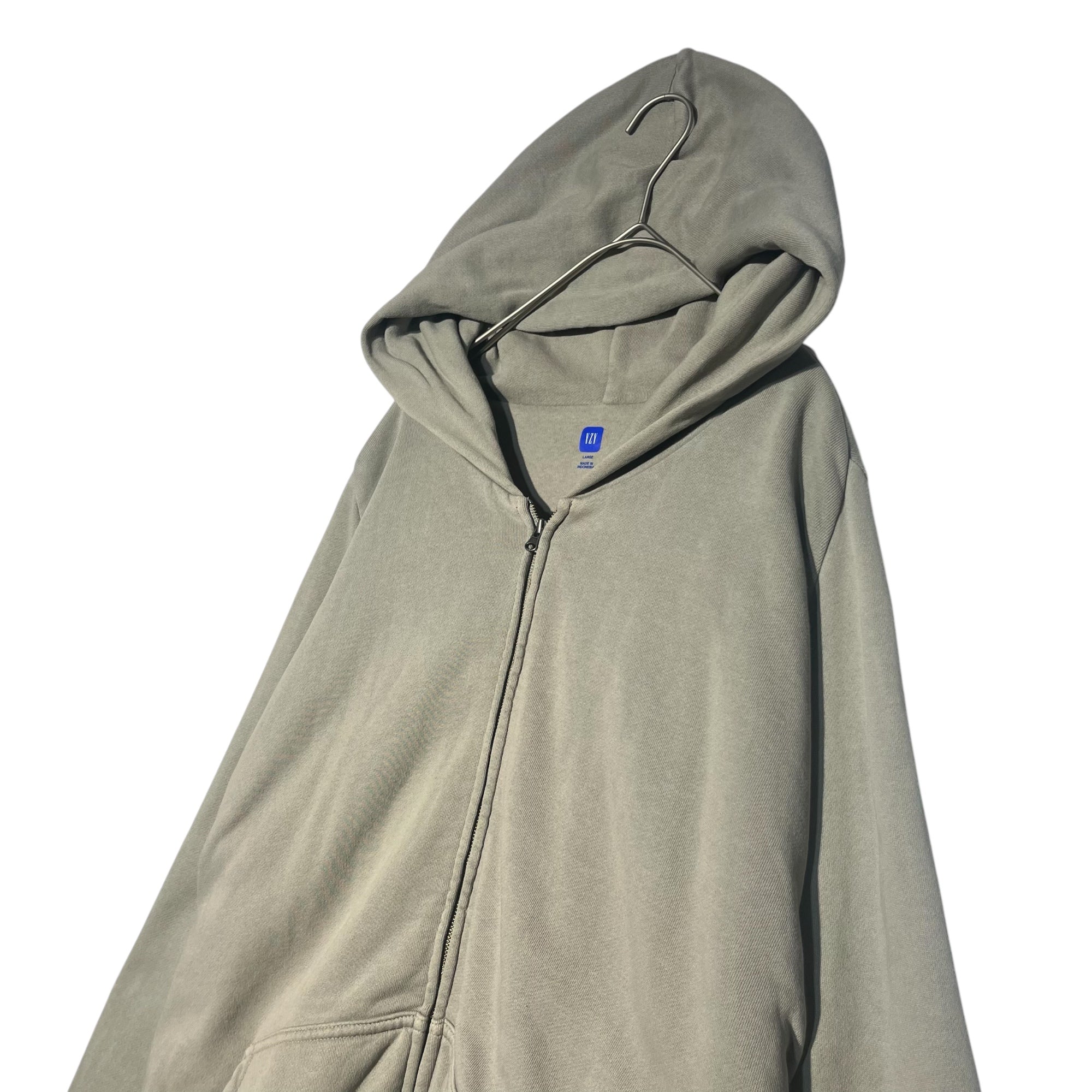 YEEZY/YZY×GAP(イージー×ギャップ) ZIP UP HOODIE ジップアップ フーディ S/537322-02 L グレー パーカー オーバーサイズ コラボ