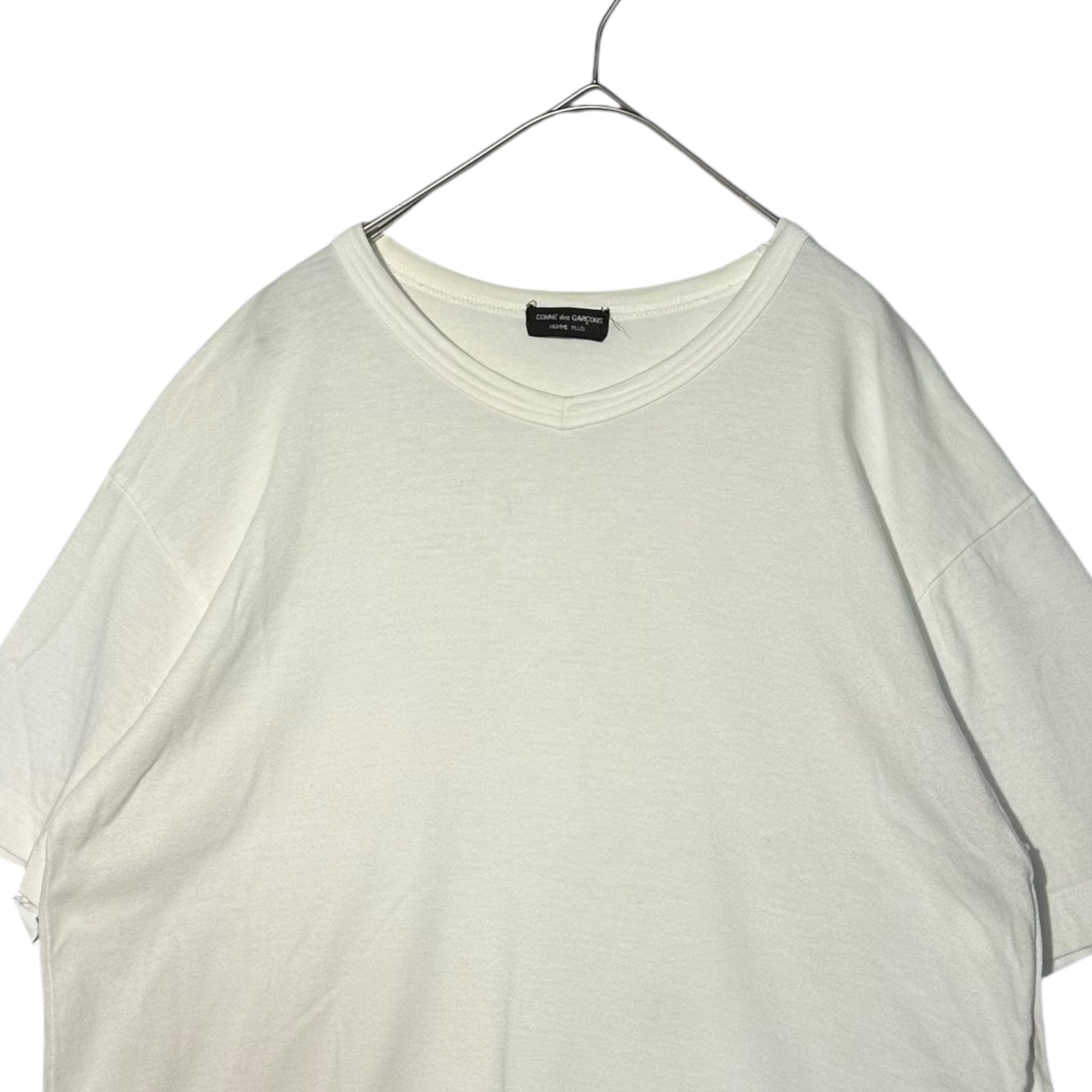 COMME des GARCONS HOMME PLUS(コムデギャルソンオムプリュス) 99SS Frill Period Side Zip Cotton T-Shirt フリル期 サイドジップ コットン Tシャツ PT-100460 FREE ホワイト AD1998