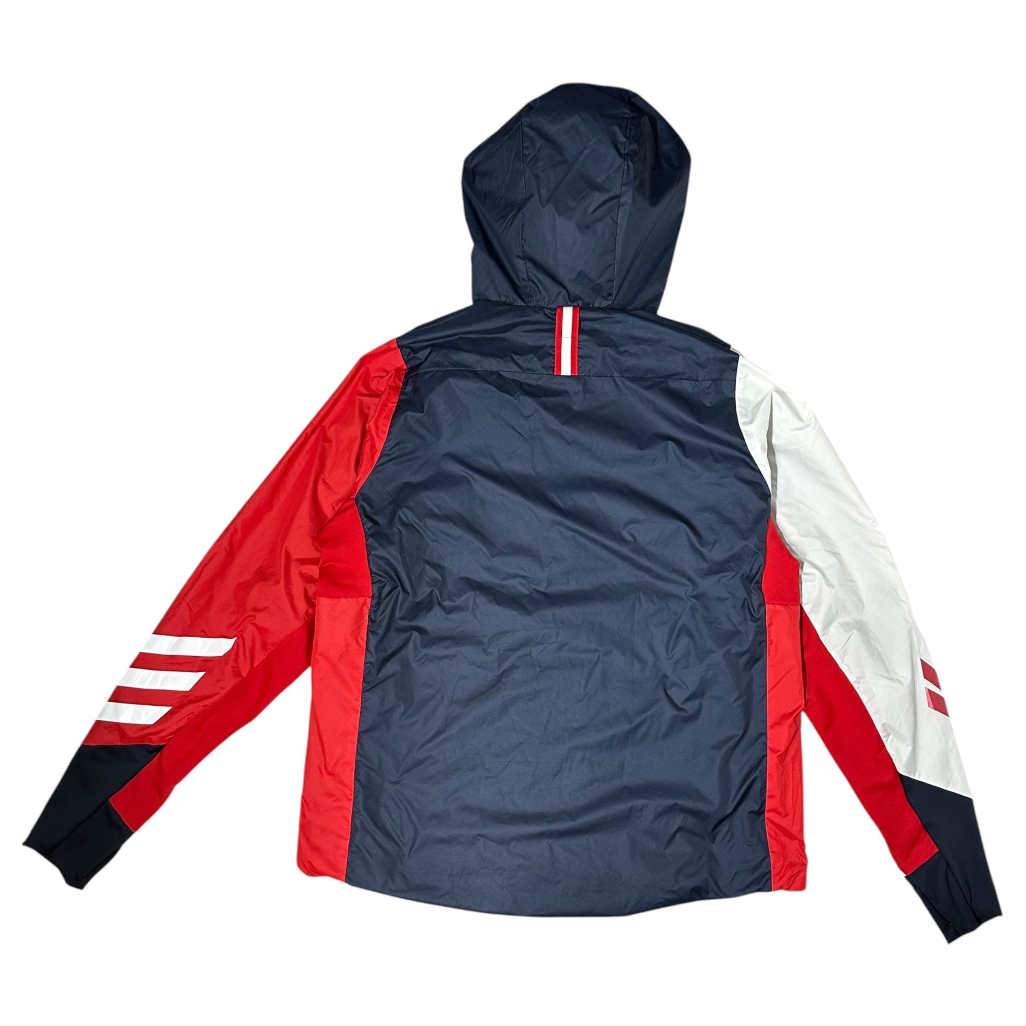 adidas(アディダス) TGP Windbreaker ナイロン ジャージ セットアップ HA4741 M ブラック×ブルー パーカー ジャケット パンツ スポーツウェア