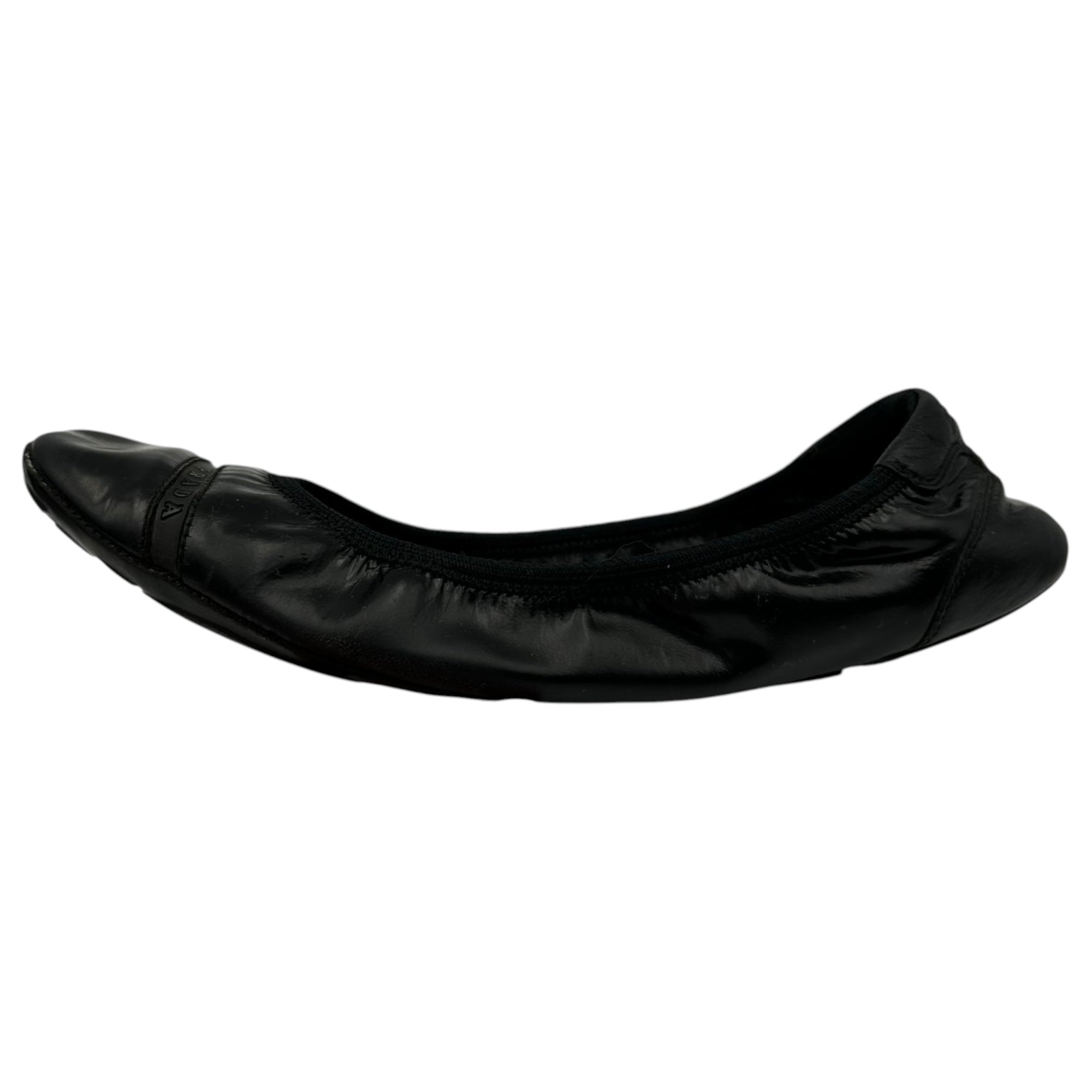 PRADA SPORT(プラダスポーツ) Patent Leather Ballet Flats エナメル バレー シューズ 37(23.5cm程度) ブラック パンプス