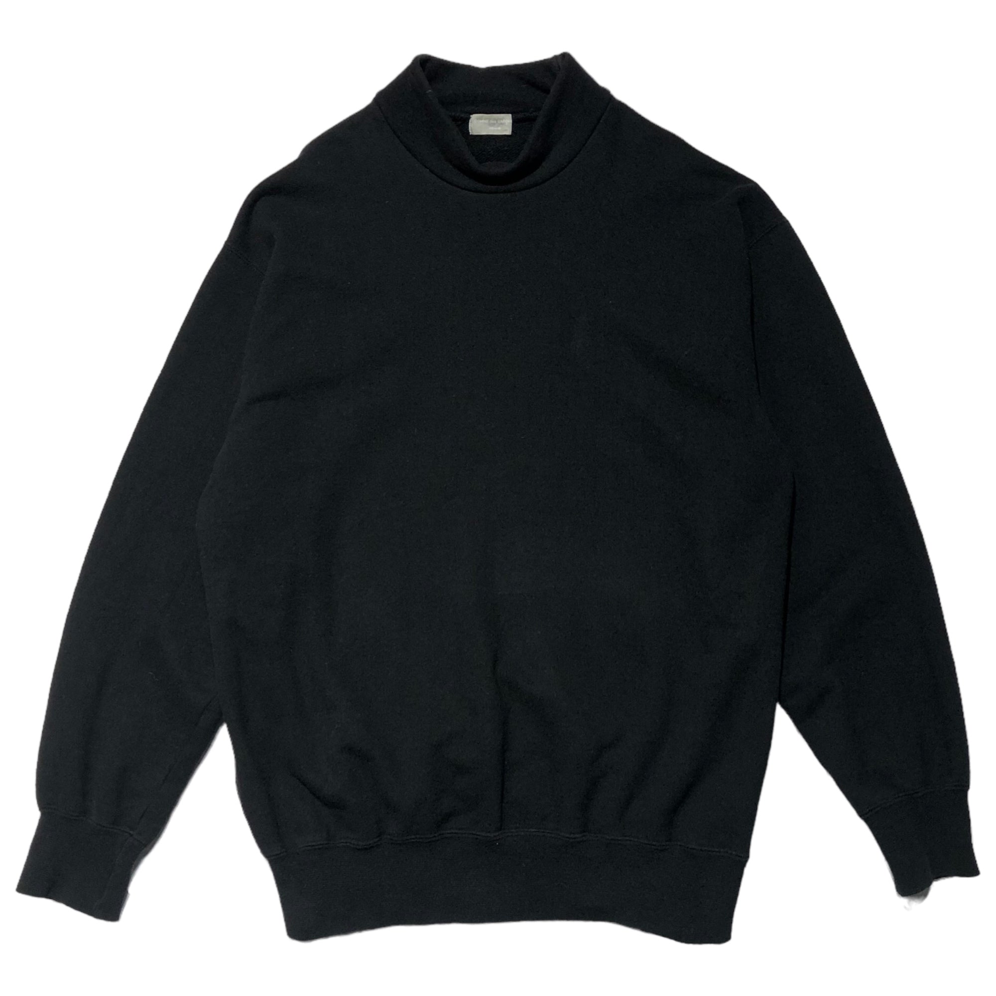 COMME des GARCONS HOMME(コムデギャルソンオム) 90's Back logo mock neck sweatshirt バック ロゴ モック ネック スウェット 田中オム HT-080230 表記無し(M程度) ブラック AD1991