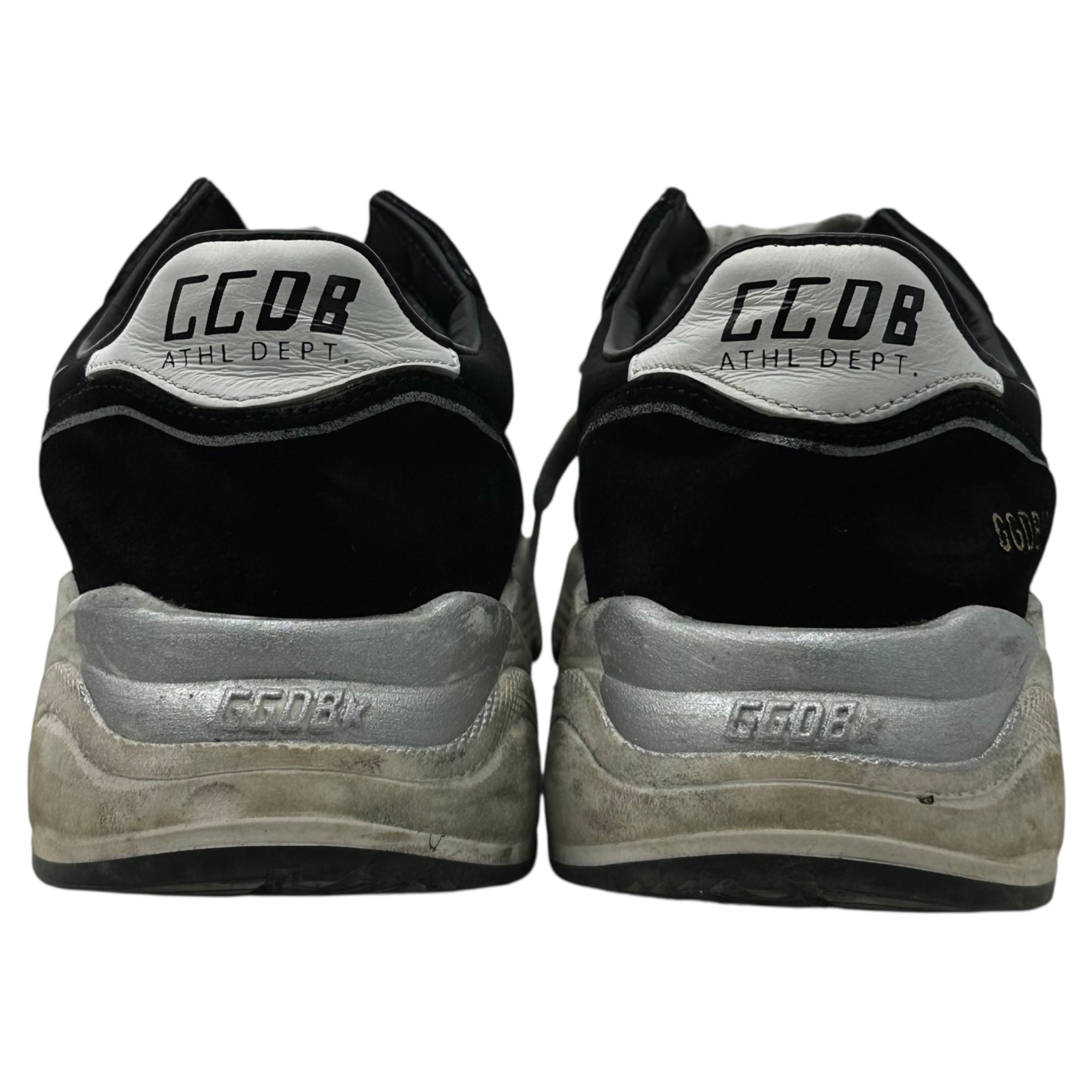 GOLDEN GOOSE(ゴールデングース) Running Sole レザー&メッシュ ユーズド加工 ローカット スニーカー 37(24.5cm) ブラック