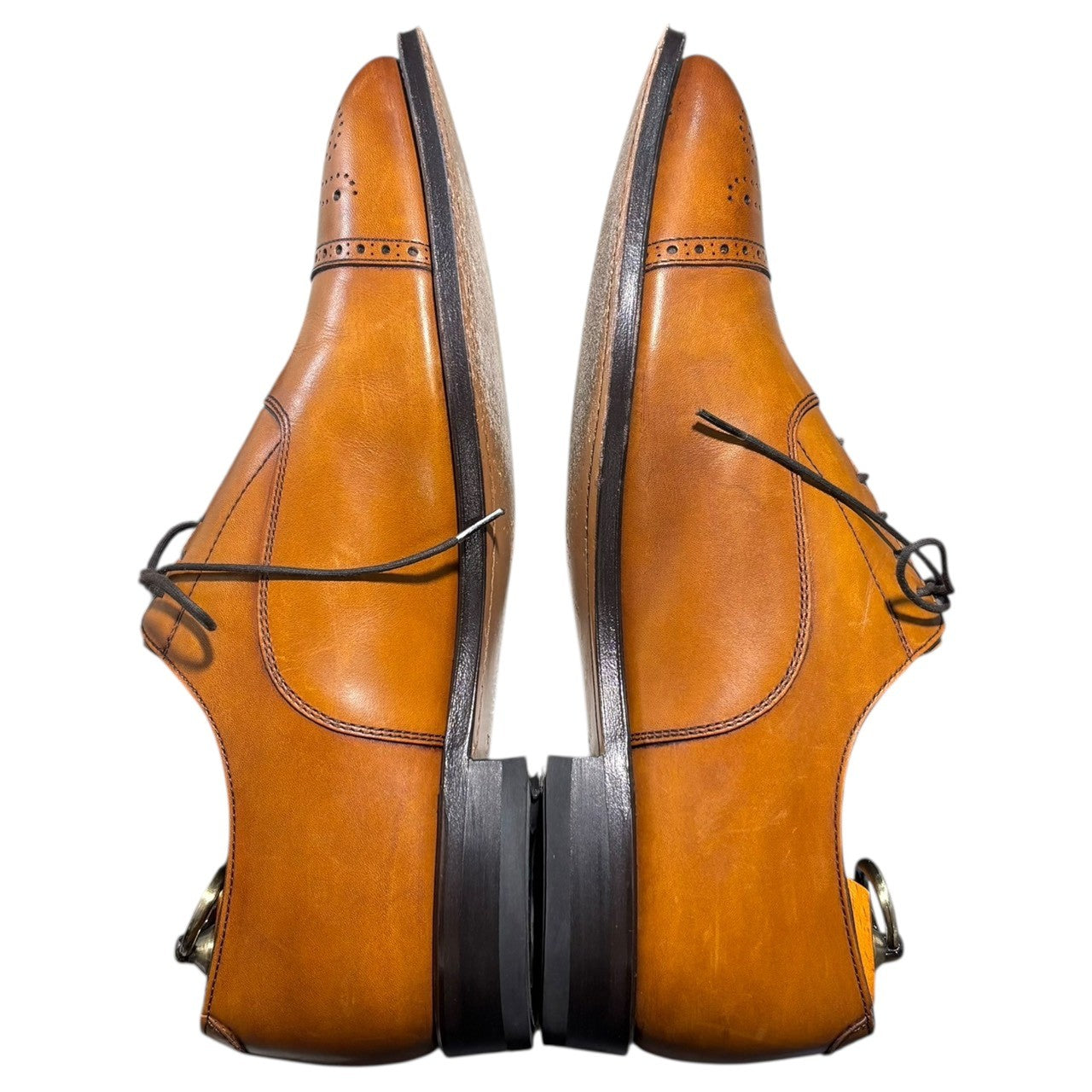 REGAL(リーガル) JAPAN made worth collection Straight-Tip Medallion Leather Shoes ストレートチップ メダリオン レザー シューズ V246 FS 25.5cm ライトブラウン ドレス 内羽 シューキーパー付