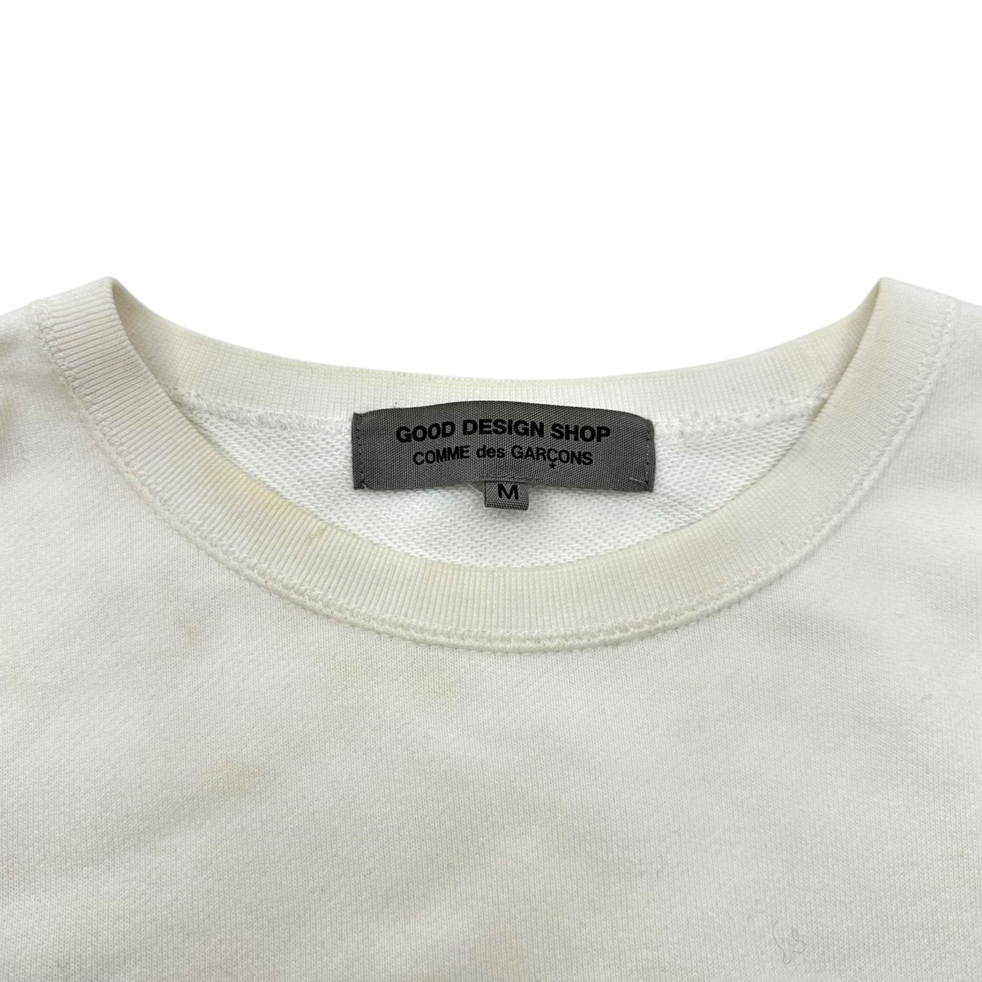 GOOD DESIGN SHOP COMME des GARCONS(グッドデザインショップコムデギャルソン) Back Logo Long Sleeve Crew Neck Sweatshirt バックロゴ 長袖 クルーネック スウェット IO-T002 M ホワイト AD2015