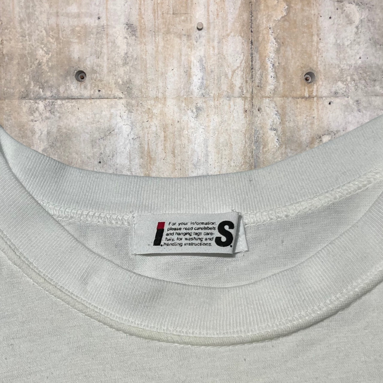 i.s. ISSEY MIYAKE(アイエス イッセイミヤケ) 90's "IS"logo print T-shirt/ロゴTシャツ IS10-JK004 M ホワイト