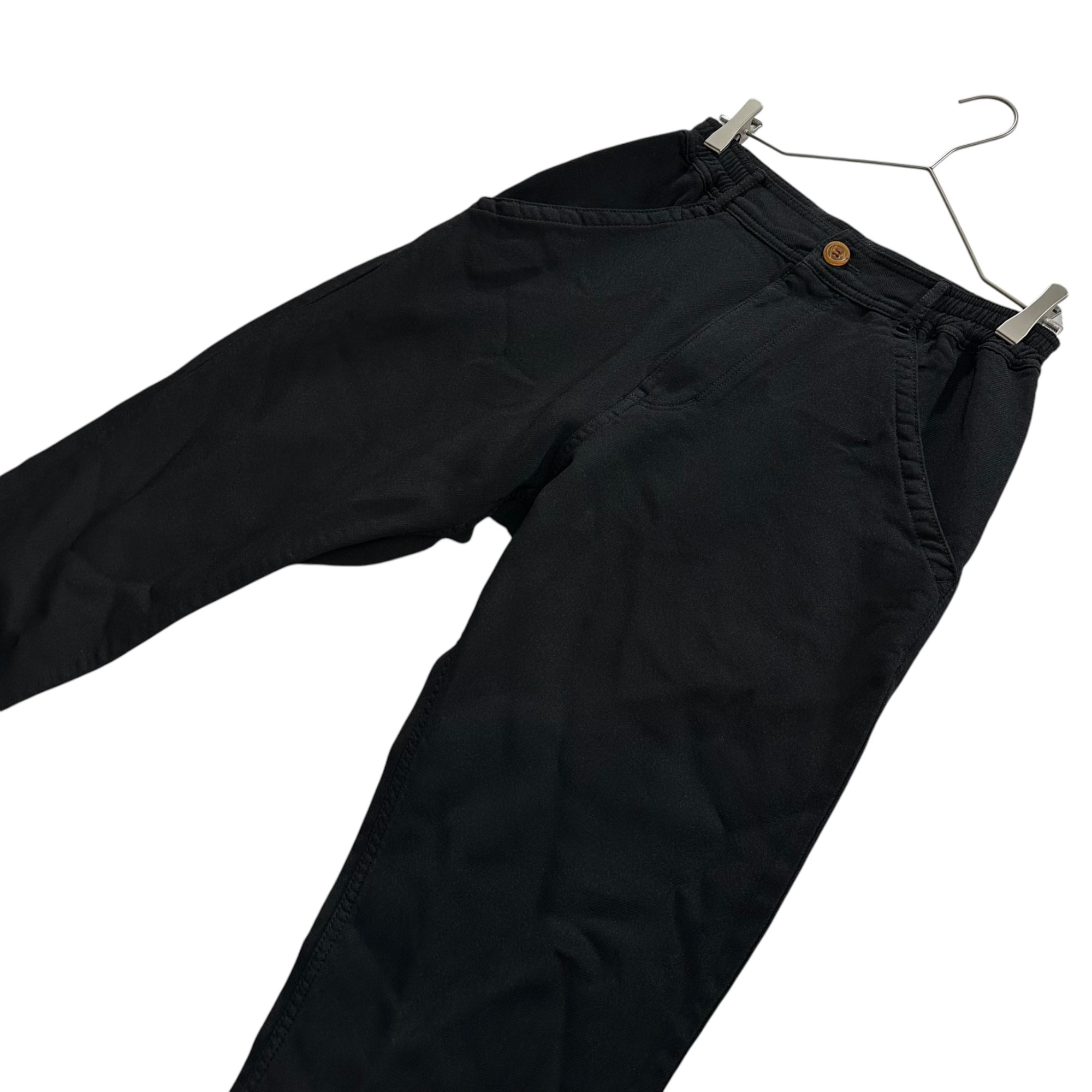 COMME des GARCONS HOMME DEUX(コムデギャルソンオムドゥ) 2021SS Garment dye Polyester Shrink Wide Tapered Pants ポリエステル縮絨 製品染め ワイド テーパード パンツ DG-P053 XS ブラック AD2020 スラックス