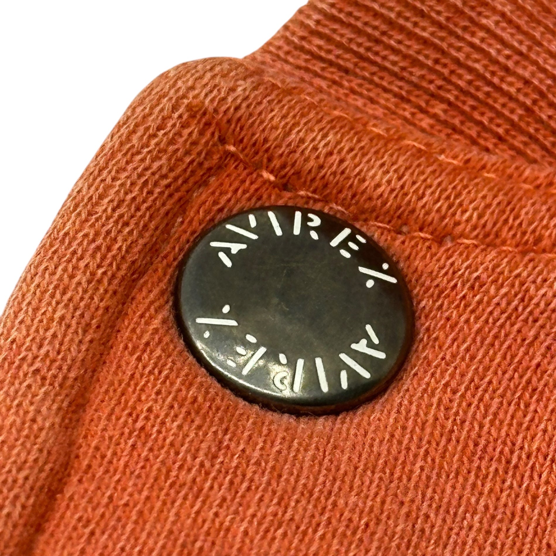 AVIREX(アヴィレックス) 90's Italy made Half Button Sweatshirt イタリア製 ハーフ ボタン スウェット 表記無(L程度) オレンジ 90年代