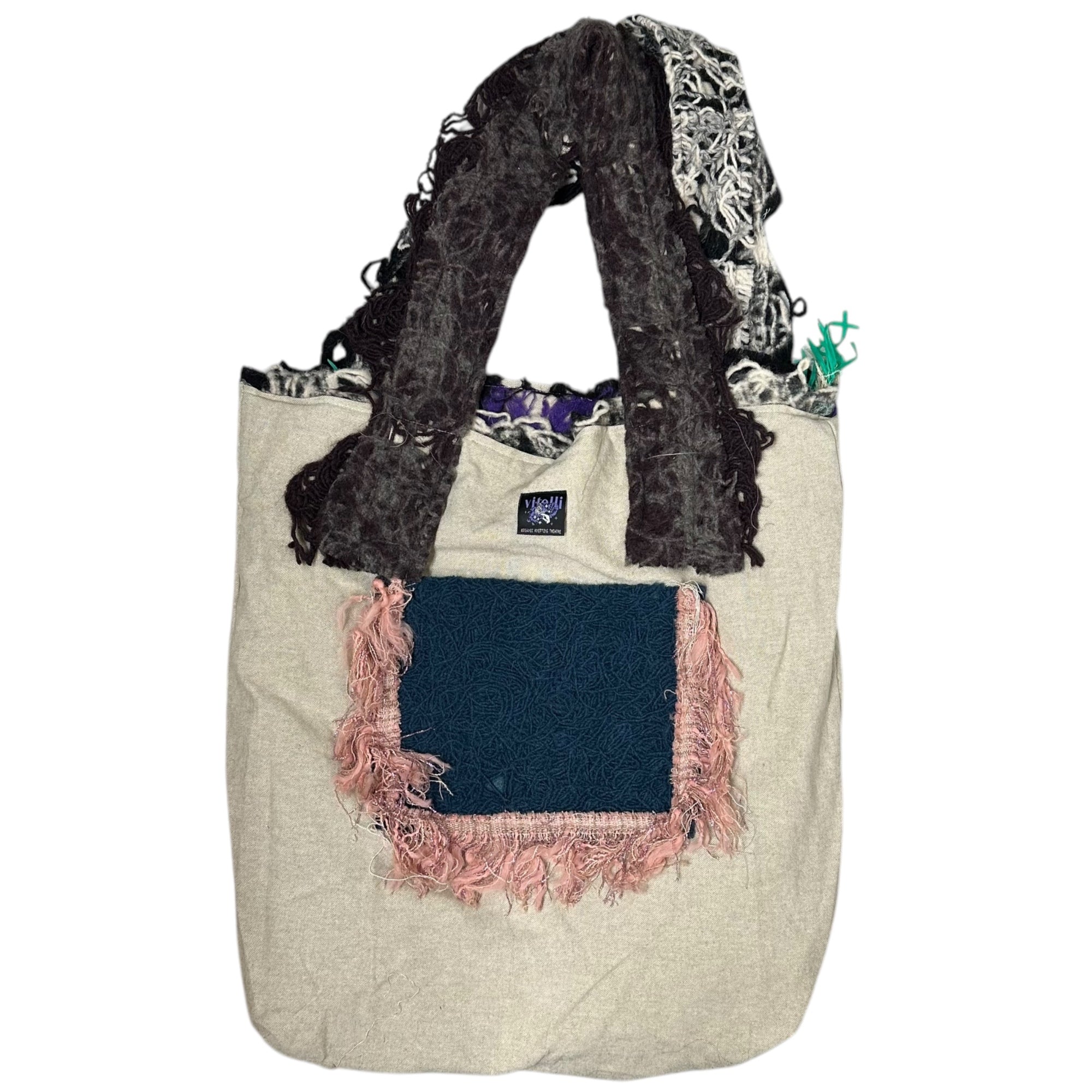 VITELLI(ヴィテッリ) DOOMBOH PATCHWORK TOTE パッチワーク トートバッグ ニット マルチカラー