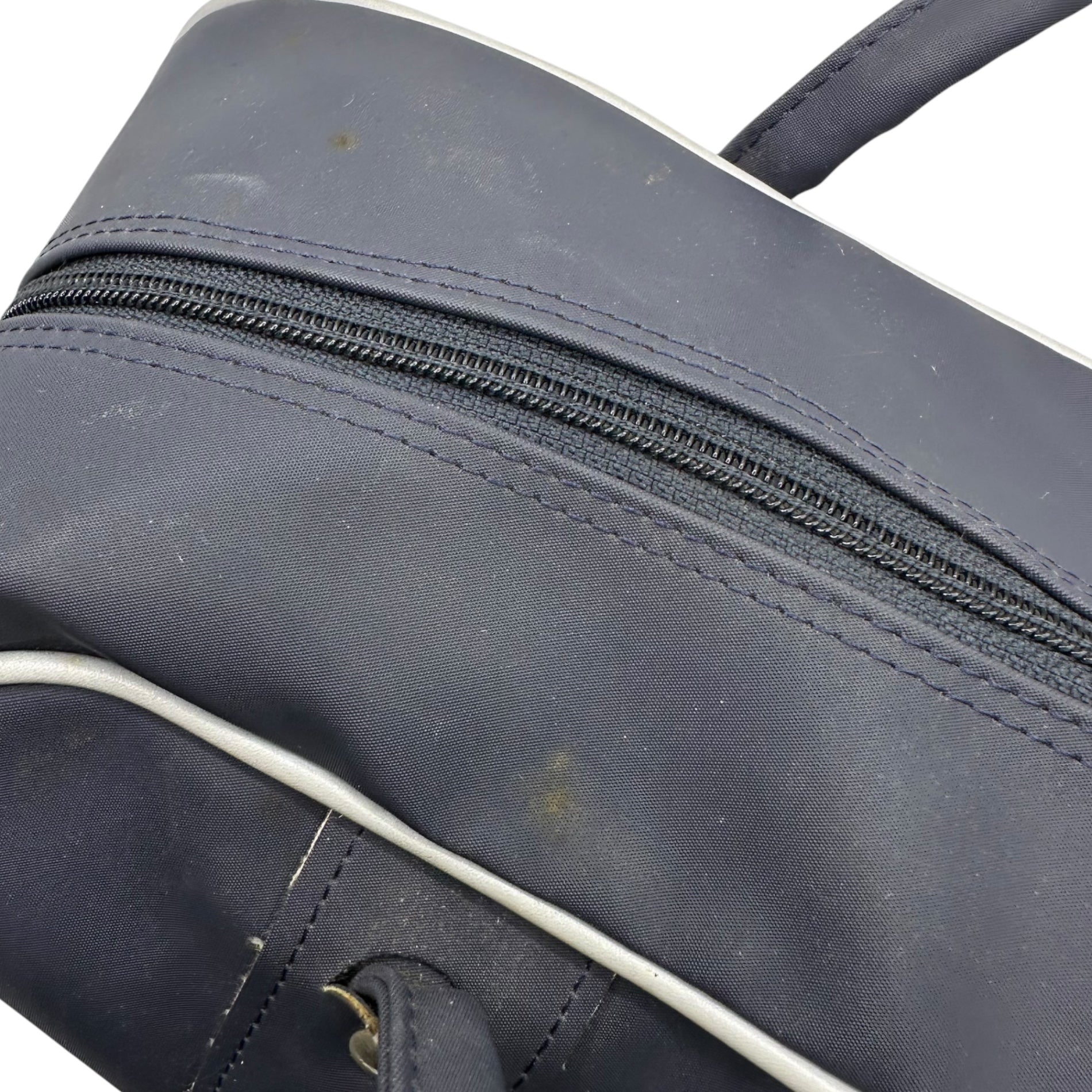 VINTAGE(ヴィンテージ) MADISON SQUARE GARDEN マディソン スクール バッグ foot ball 昭和レトロ ハンド ワンショルダー スポーツ ネイビー