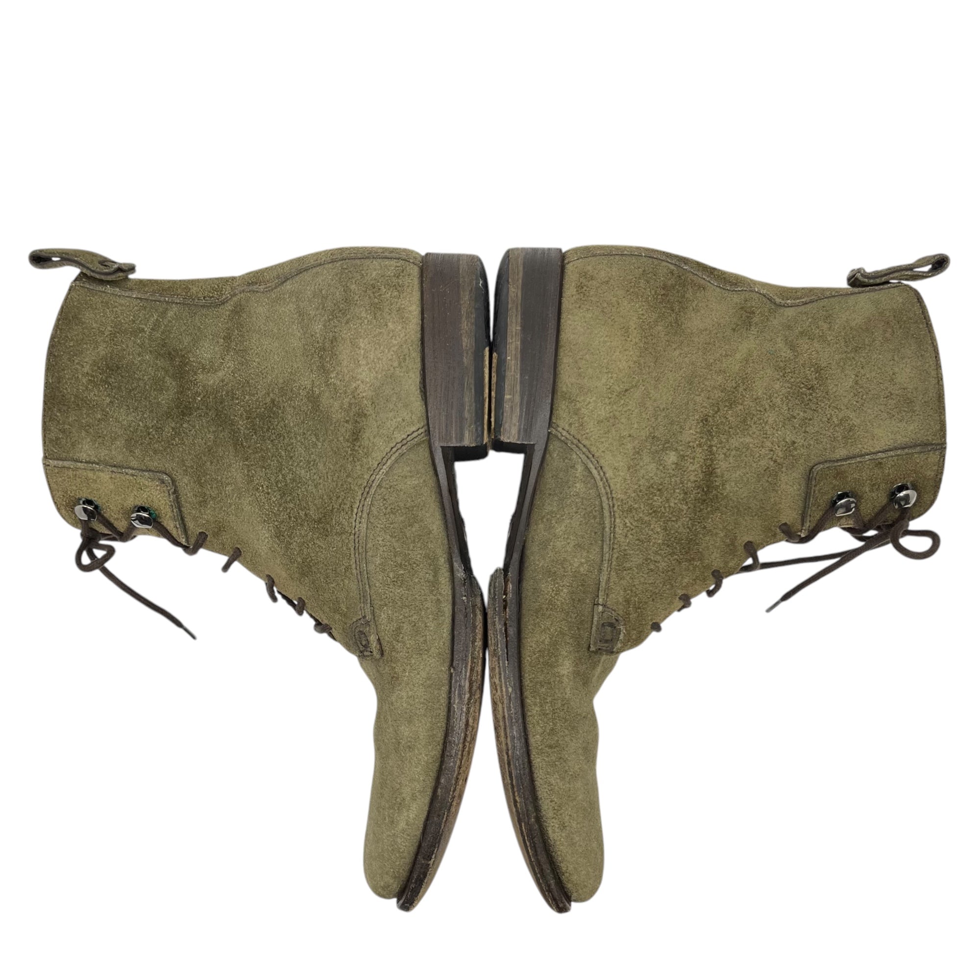 DOLCE&GABBANA(ドルチェ&ガッバーナドルガバ) suede lace-up boots スウェード 編み上げ ブーツ スエード 1043 7(25.0cm) カーキ