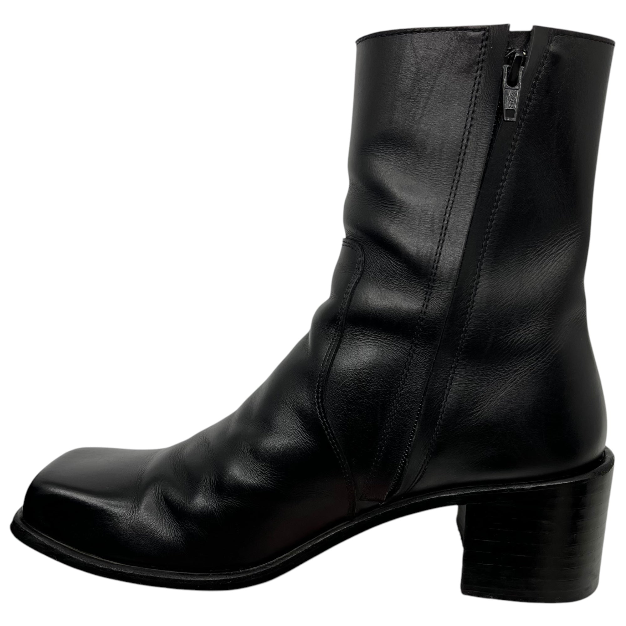 JOHN LAWRENCE SULLIVAN(ジョンローレンスサリバン) Square toe boots スクエアトゥ ブーツ JLS-07-01 7(26cm程度) ブラック ヒール