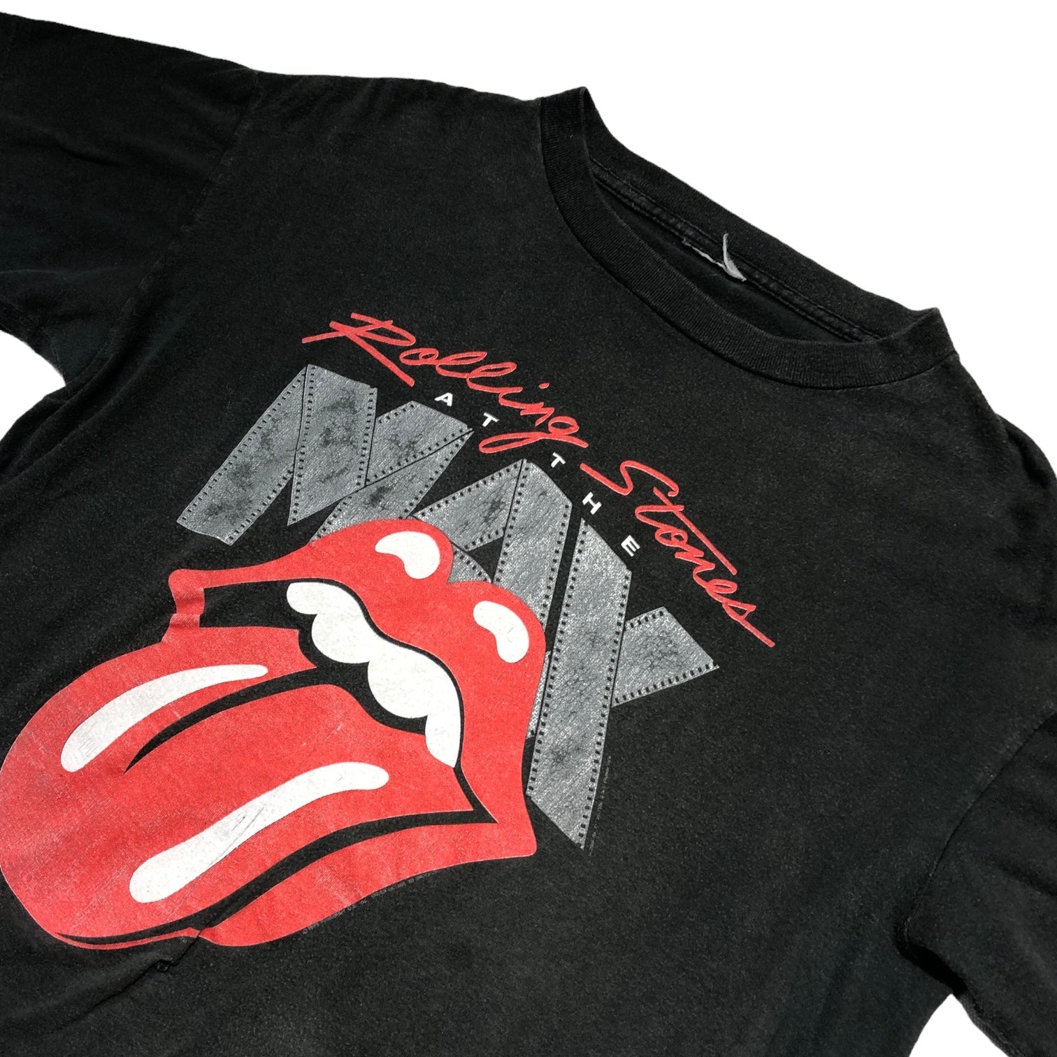ROLLING STONES(ローリングストーン) 1989 © ”At the MAX” vintage band T-shirt ヴィンテージ バンド Tシャツ 表記無し(S程度) グレー