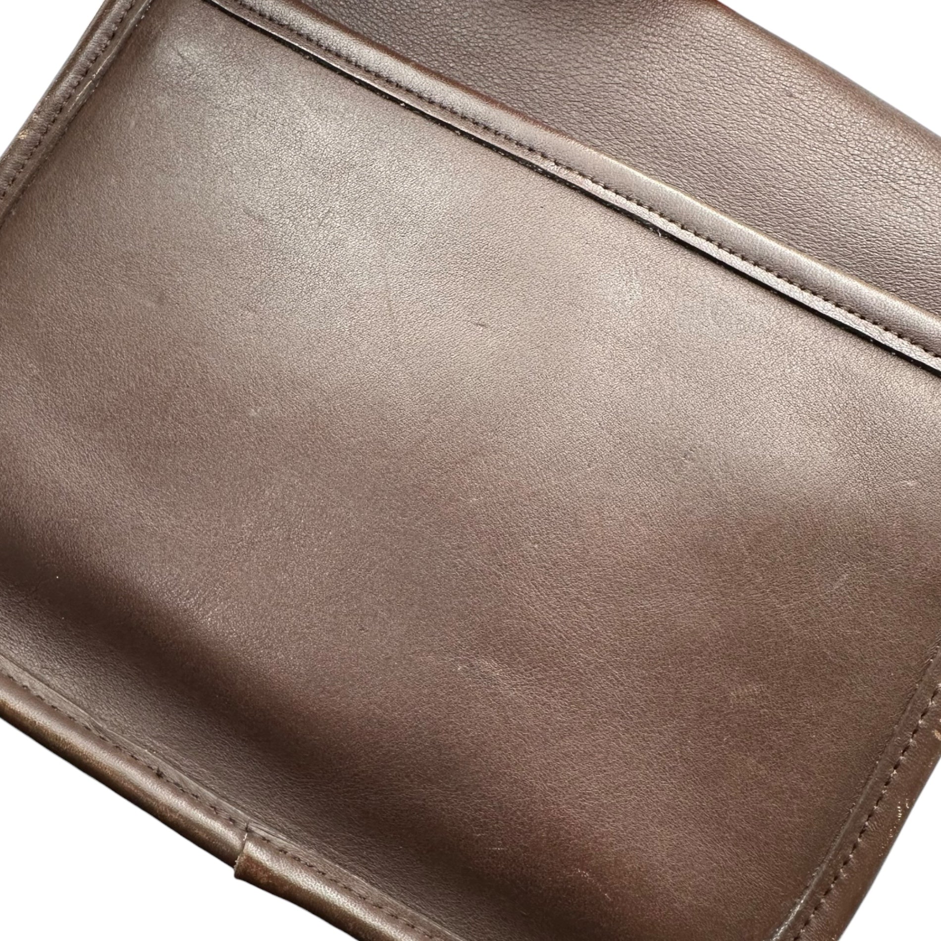 OLD COACH(オールドコーチ) Turnlock Old Leather Shoulder Pouch ターンロック オールド レザー ショルダー ポーチ ブラウン