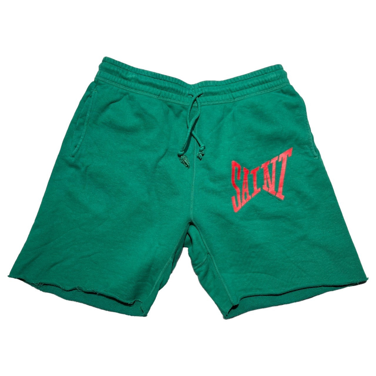 SAINT MICHAEL(セントマイケル) SWEAT SHORTS/GREEN スウェット ショーツ SM-S22-0000-050 S グリーン  ハーフ パンツ