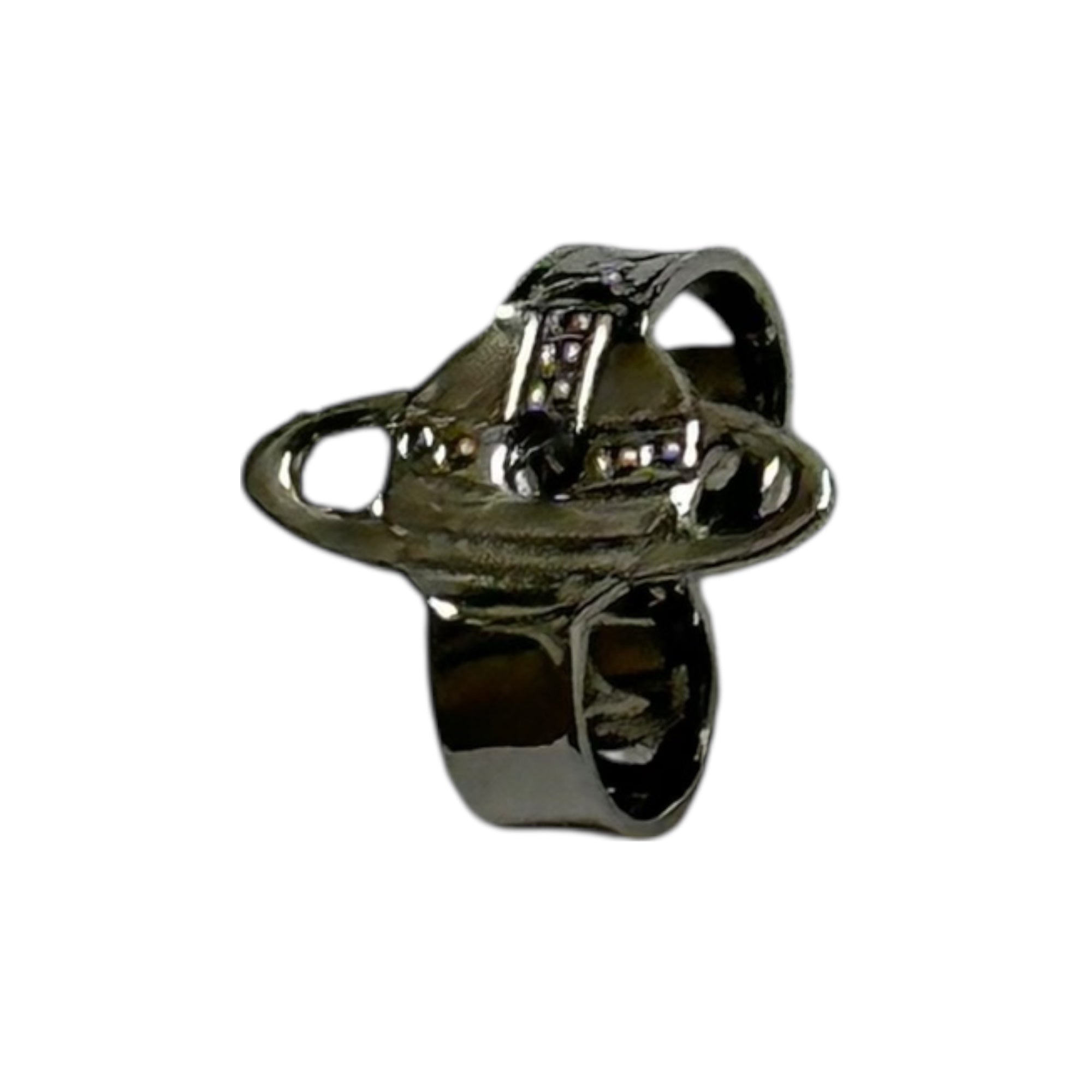 Vivienne Westwood(ヴィヴィアンウエストウッド) Diamante Heart ORB single Stud earrings ディアマンテ ハート オーブ シングル スタッズ ピアス シルバー