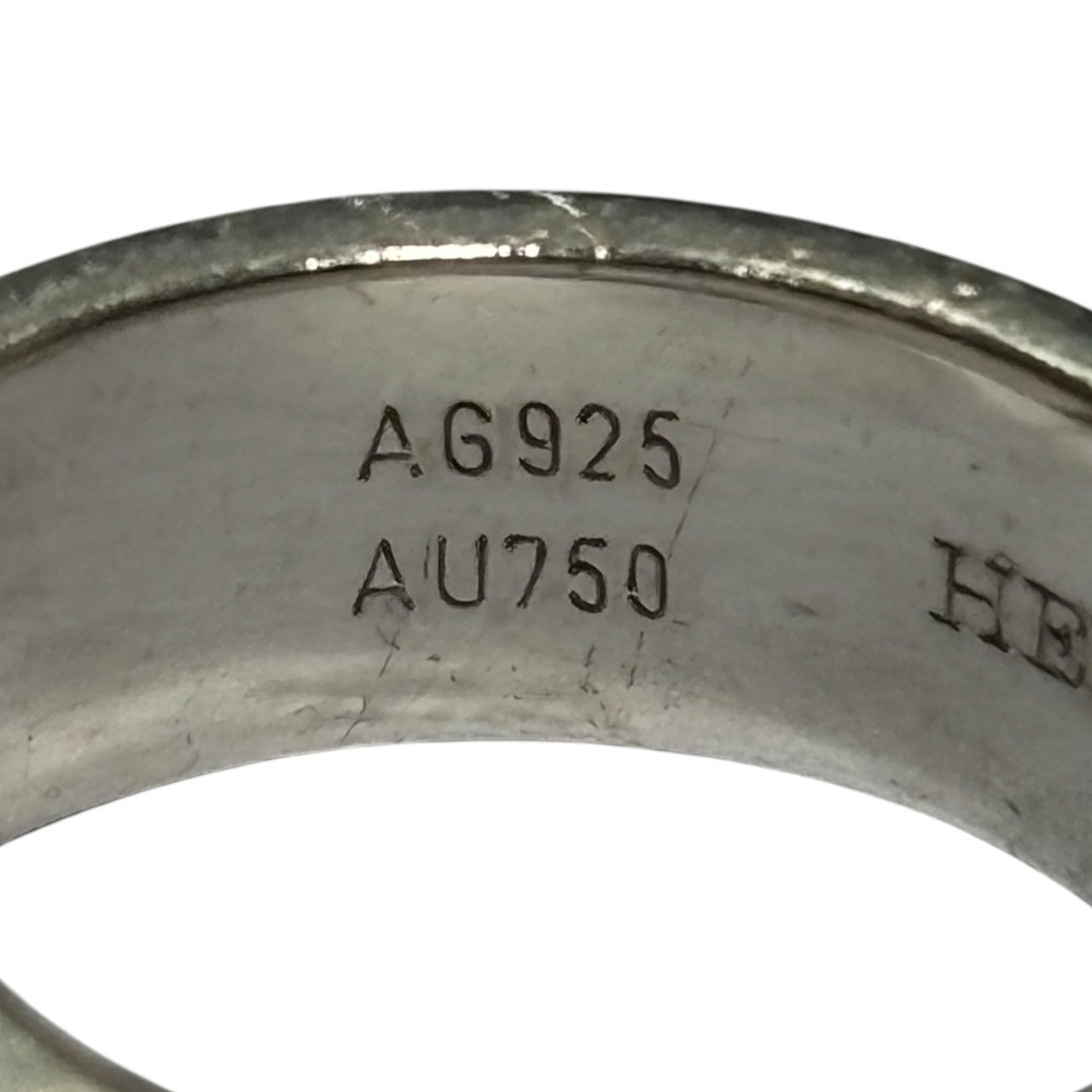 【SALE対象外】HERMES(エルメス) Silver & Gold Kelly Ring シルバー ゴールド コンビ ケリー リング 旧型 53(13号程度) シルバー×ゴールド AG925 × AU750