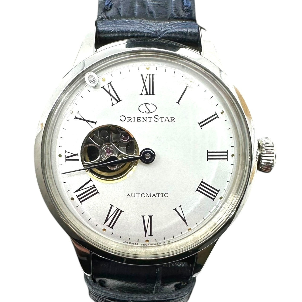Orient Star(オリエントスター) Classic Semi-Skeleton クラシック セミ スケルトン 自動巻き 腕時計 55C4-UAA0 ホワイト 機械式 オープンハート ウォッチ 箱付