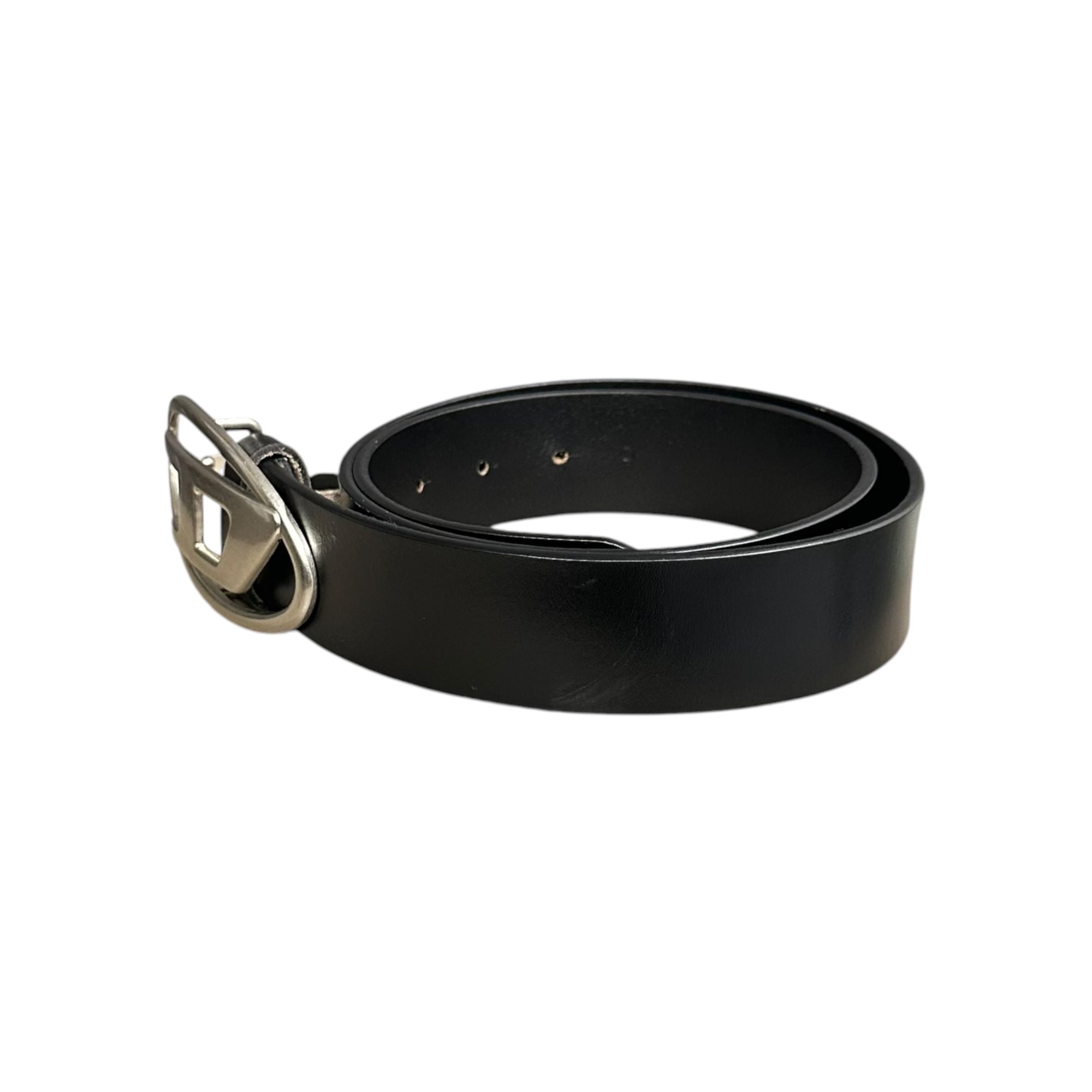 DIESEL(ディーゼル) B-1DR D バックル レザー ベルト X08516 85/34 ブラック