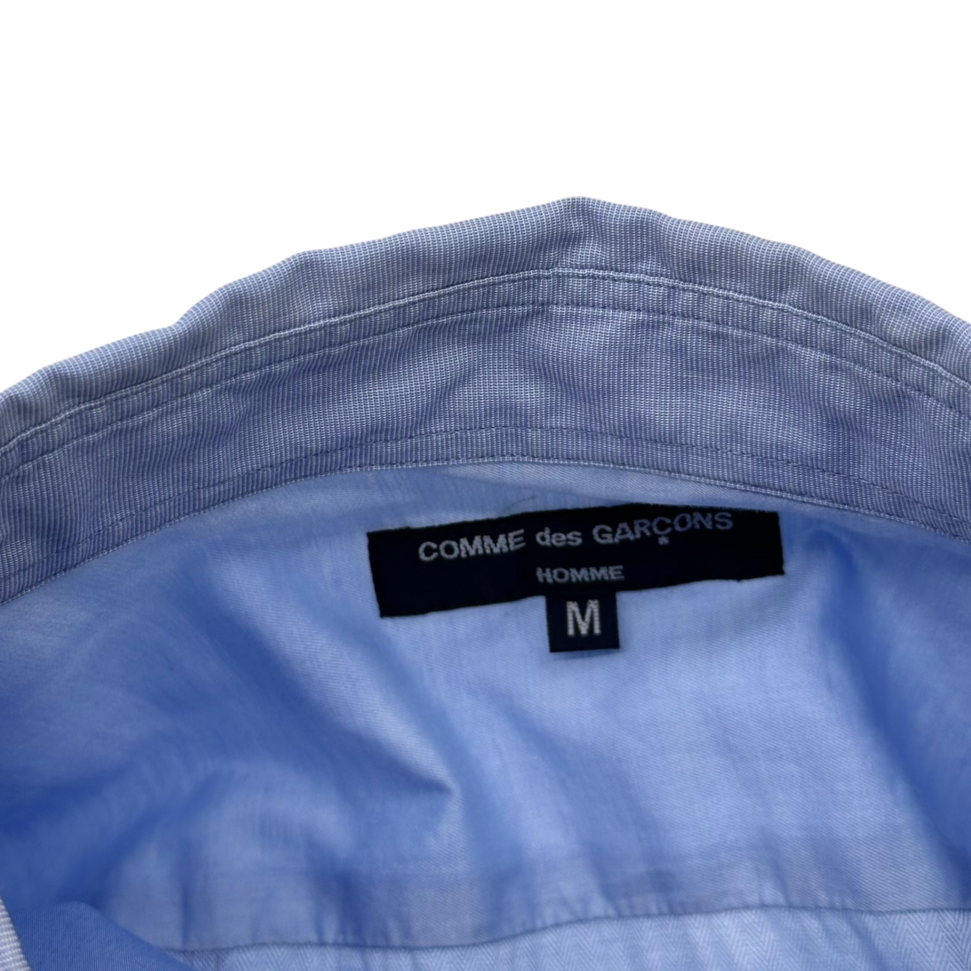 COMME des GARCONS HOMME(コムデギャルソンオム) 20AW Panel-Switch Cotton L/S Shirt パネル 切替 コットン 長袖 シャツ HF-B007 M ライトブルー AD2020