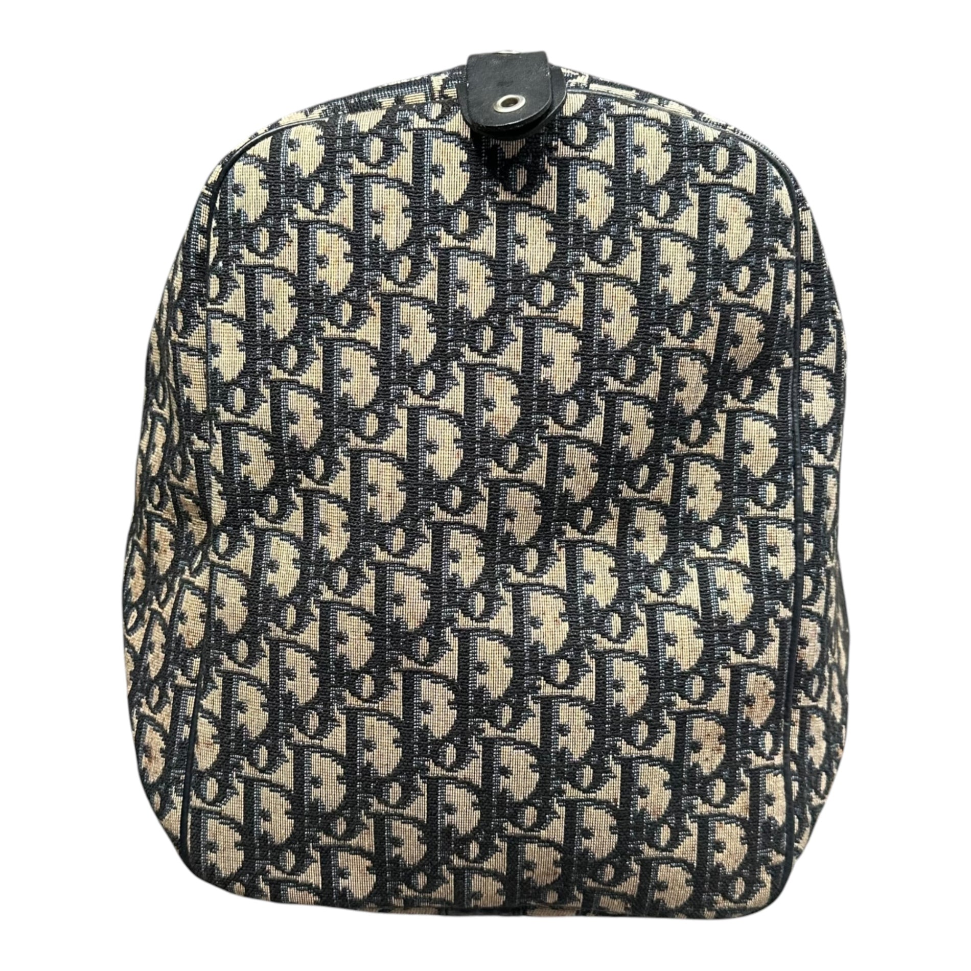 Christian Dior(クリスチャンディオール) 1970's Trotter monogram duffle bag トロッター柄 ボストン バッグ ネイビー×ベージュ 70年代 ヴィンテージ 旅行鞄 ECLAIRジップ