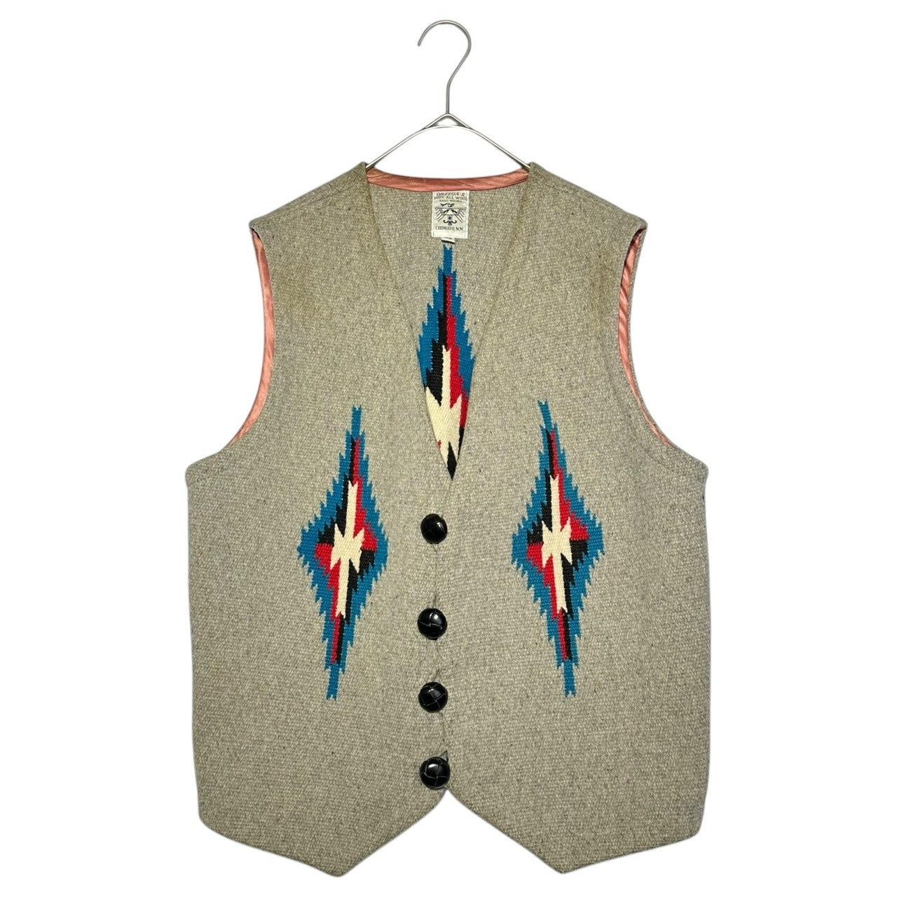 ORTEGA'S(オルテガ) 90's Vintage Chimayo Vest ヴィンテージ チマヨ ベスト クルミボタン 40(L程度) グレー 90年代