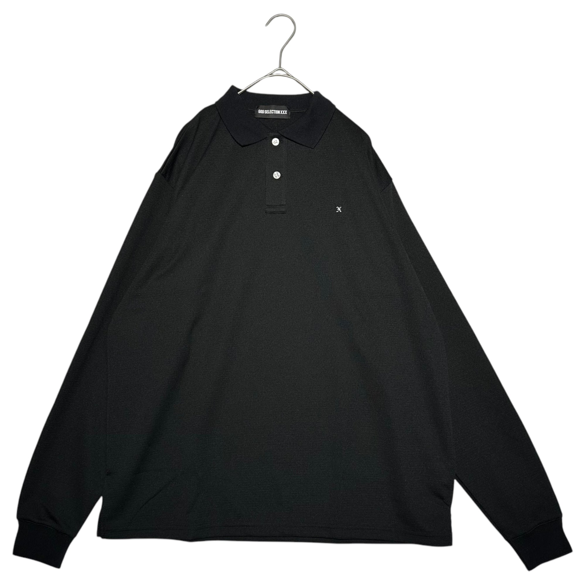 GOD SELECTION XXX(ゴッドセレクション トリプルエックス) long sleeve polo shirt 長袖ポロシャツ ブラック
