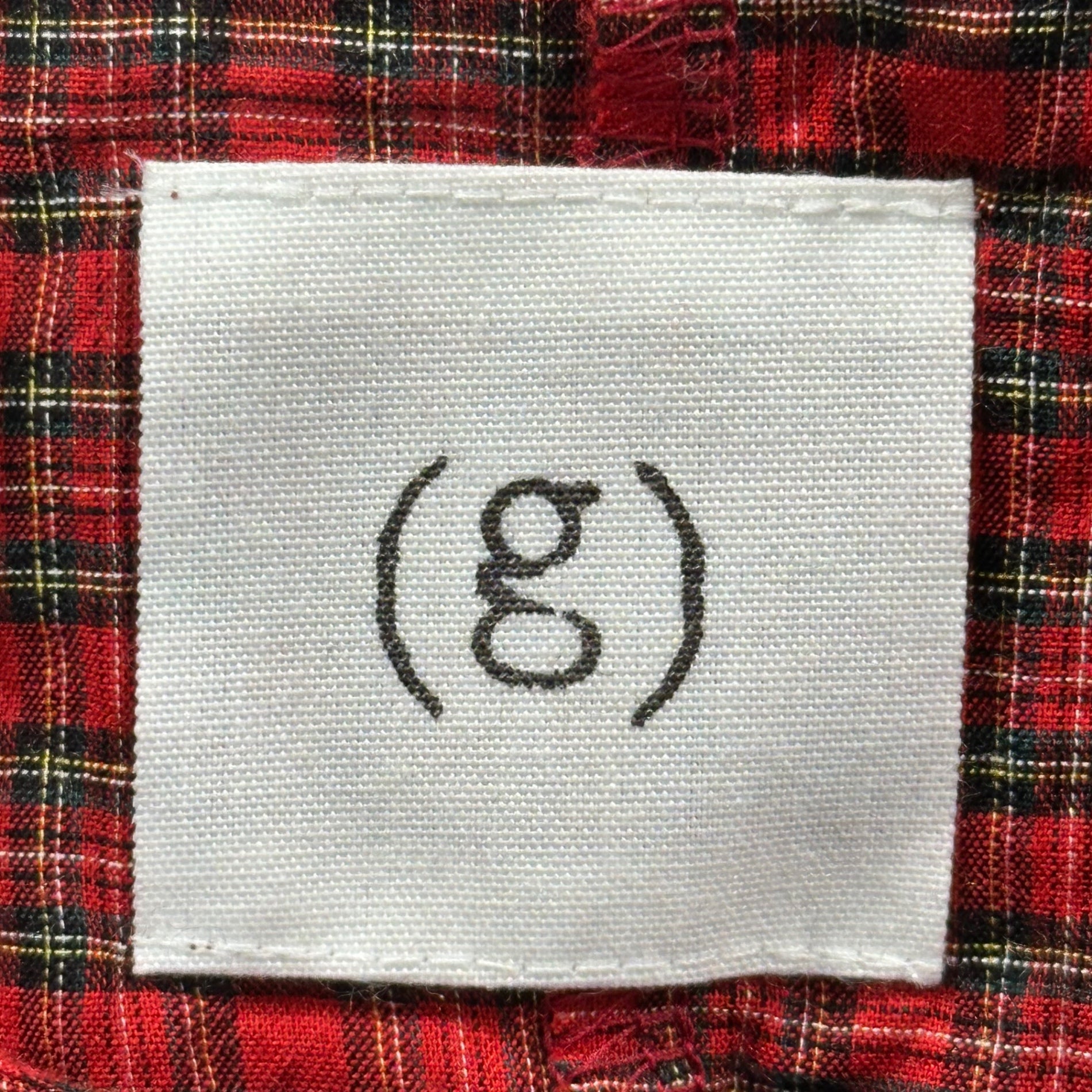 g(グラム) Tartan Check Ruffled Linen Blouse タータンチェック フリル リネン ブラウス フリー レッド