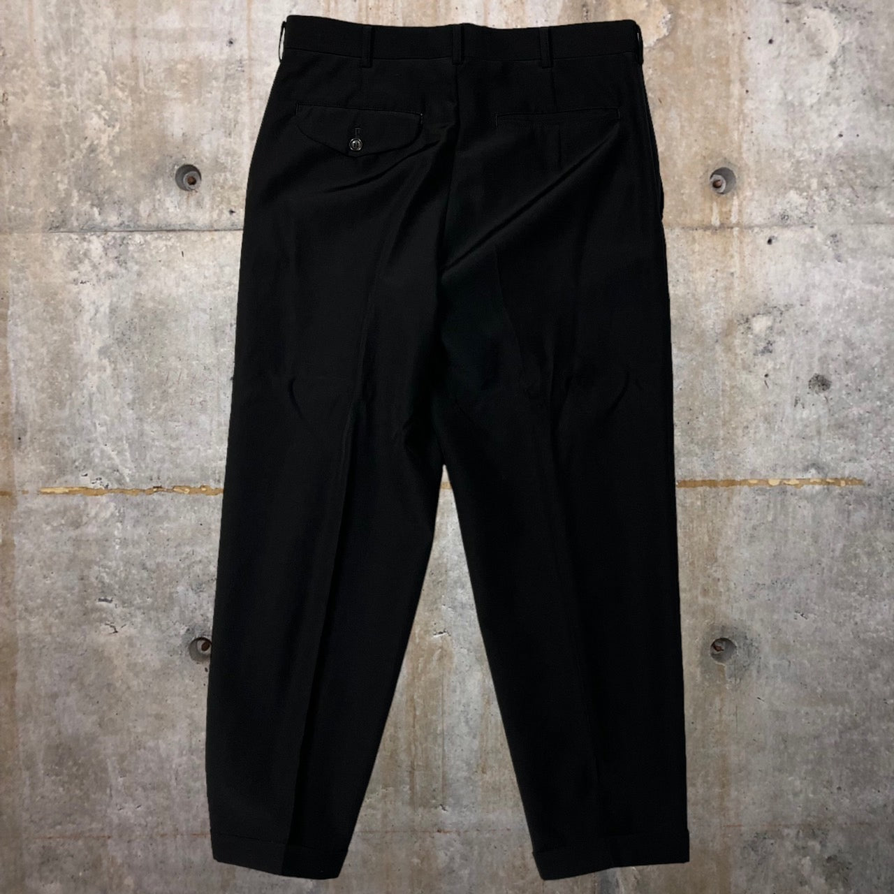 COMME des GARCONS HOMME PLUS(コムデギャルソンオムプリュス) 90's tapered slacks/テーパードスラックス PP-10031M M ブラック AD1999 モヘヤ混