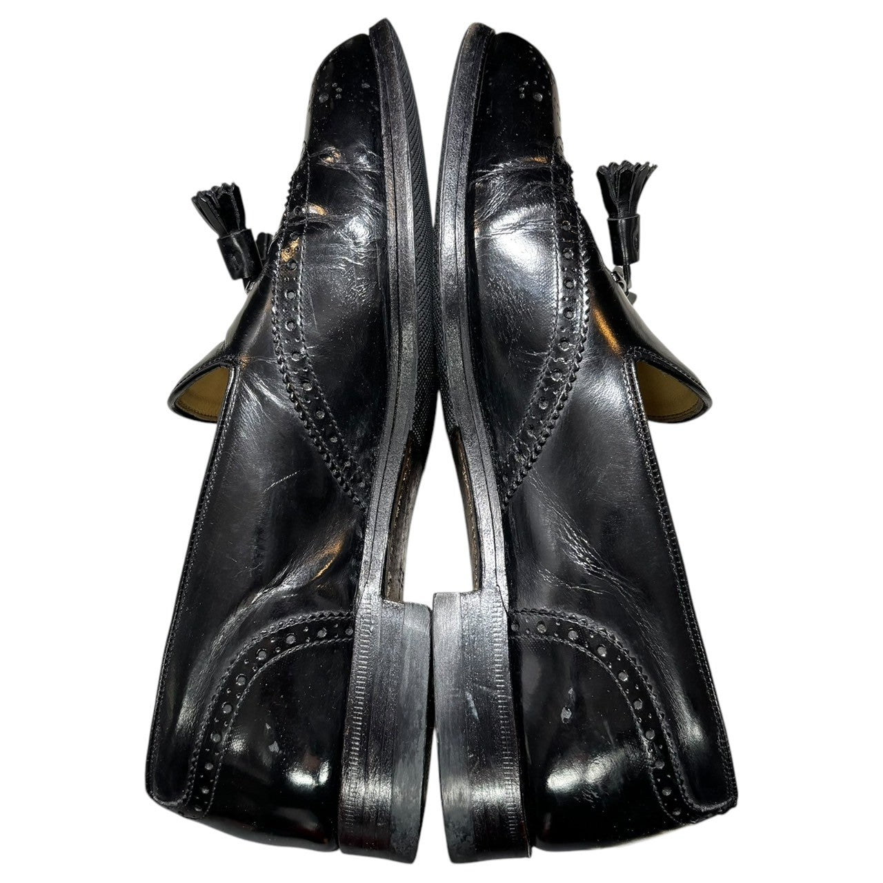 Burberrys(バーバリーズ) old tassel loafers オールド タッセル ローファー 革靴 25.0cm ブラック 日本製