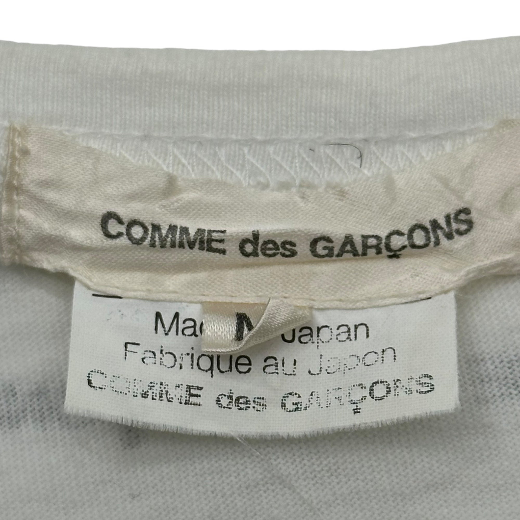 COMME des GARCONS(コムデギャルソン) 09SS Circle Print Crew Neck T-Shirt サークル プリント クルーネック Tシャツ GC-T064 M ホワイト×ブラック AD2008