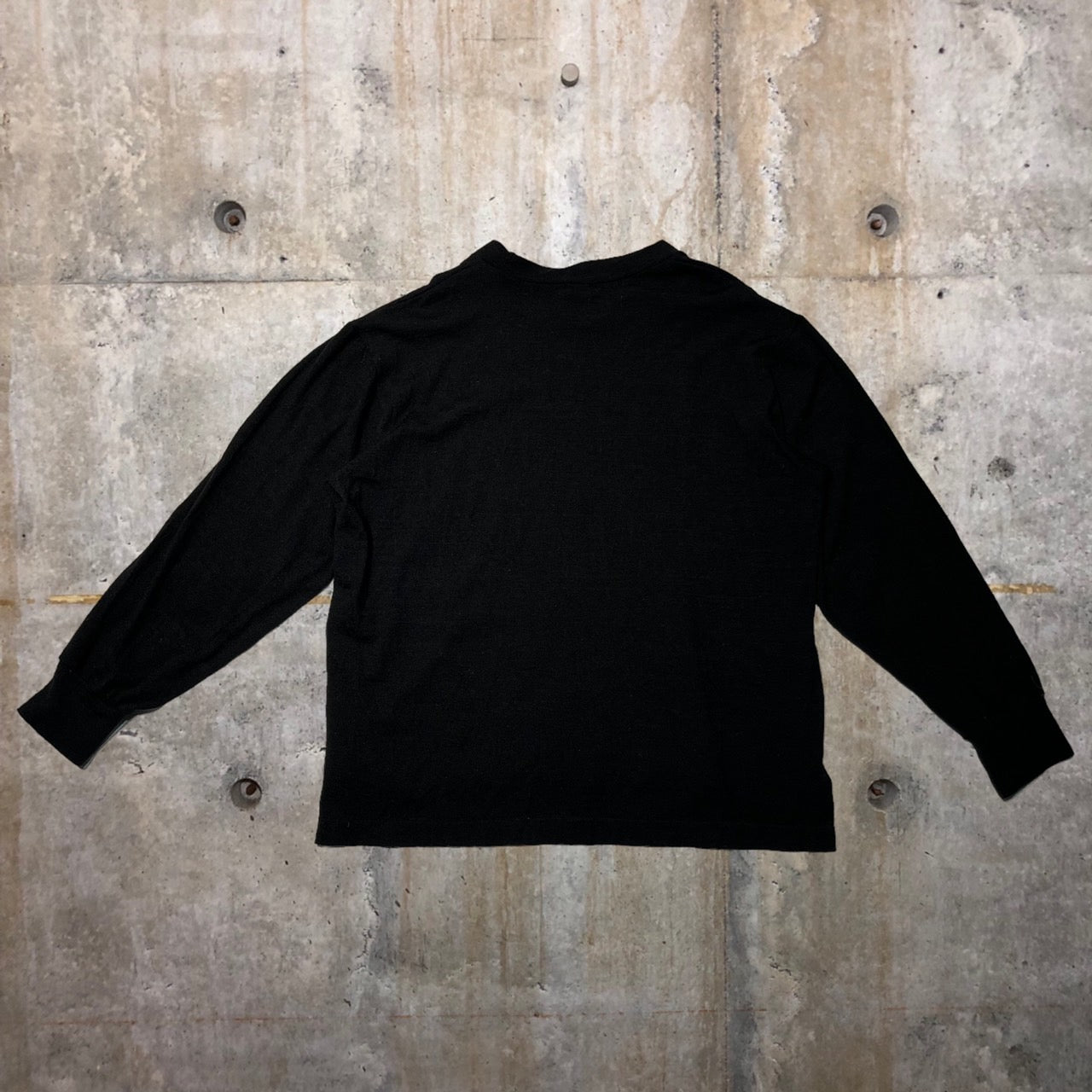 COMME des GARCONS HOMME PLUS(コムデギャルソンオムプリュス) 80'sウールL/Sカットソー PT-050120 表記なし(S~M程度) ブラック