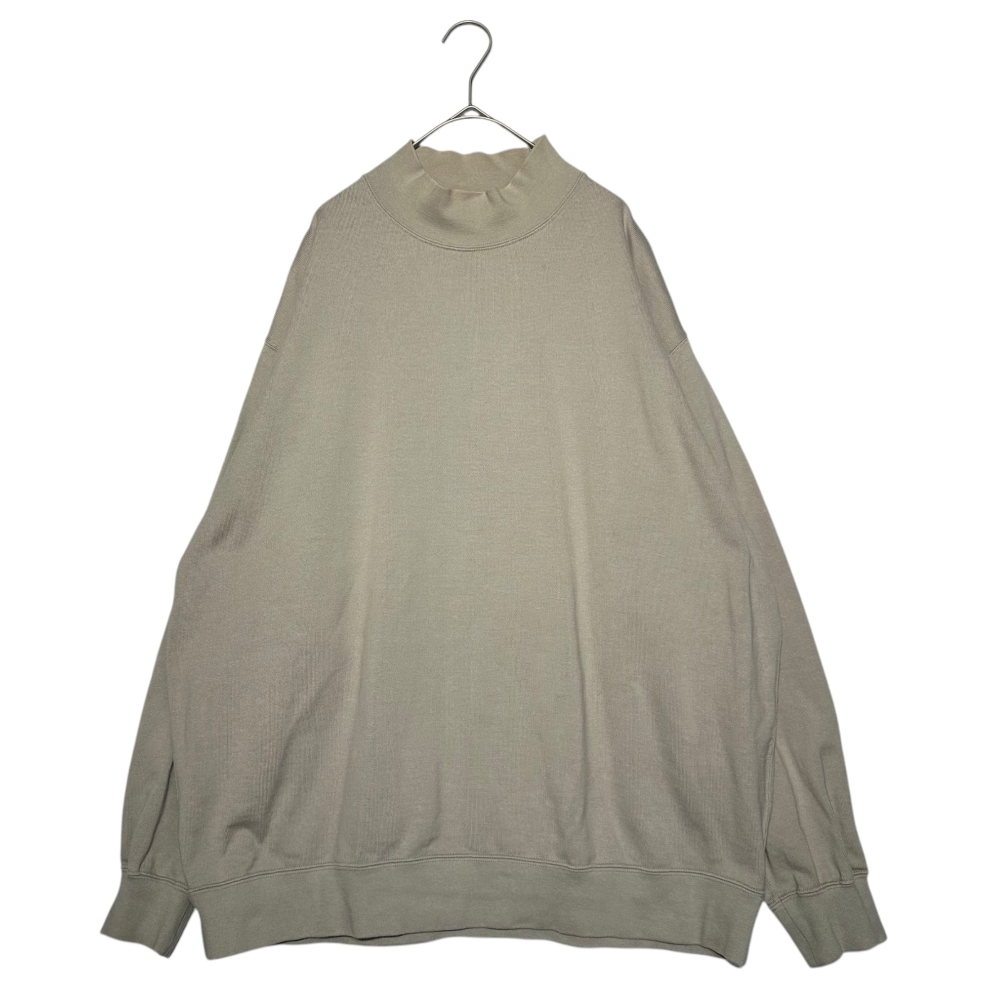 Graphpaper(グラフペーパー) Heavy Weight Mock Neck Hem Rib Tee ヘヴィーウェイト モック ネック 長袖 カットソー GM203-70114 1 グレー