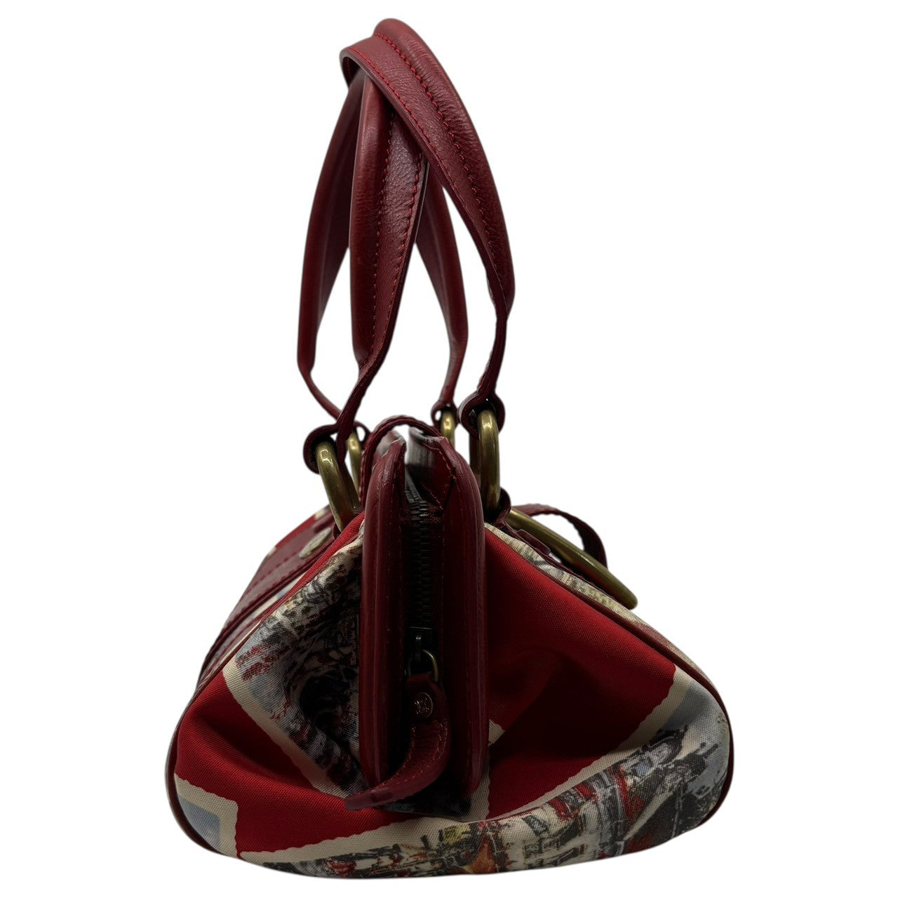 CELINE(セリーヌ) Vintage PARIS Limited Edition Ella Frame Hand Bag ヴィンテージ パリ 限定 エラ フレーム ハンド バッグ CE00/24 レッド ユニオンジャック