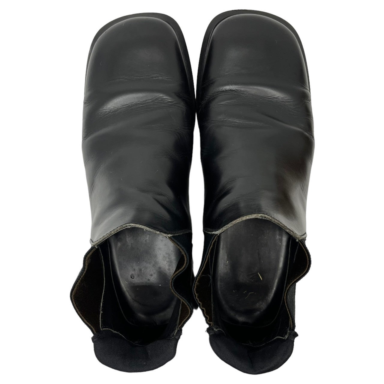PRADA(プラダ) 00's Archive square toe side gore boots アーカイブ スクエア トゥ サイドゴア ブーツ 1267 7 1/2(26.5cm程度) ブラック Y2K