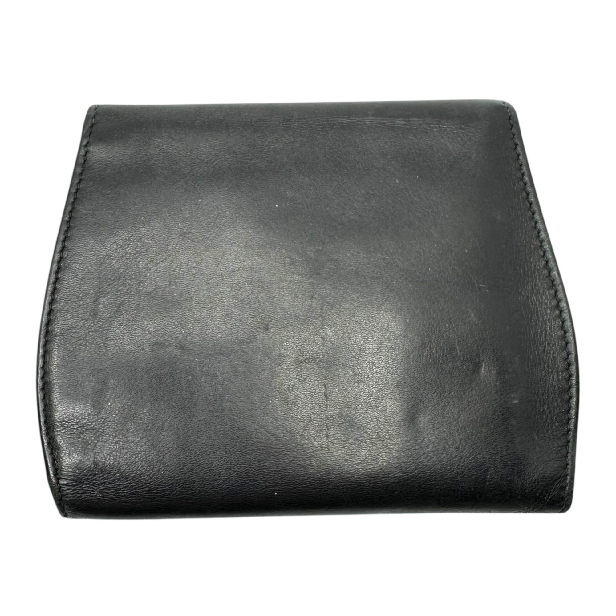 Cartier(カルティエ) Vintage gold logo gold hardware trifold wallet ヴィンテージ ゴールド ロゴ 金具 3つ折り 財布 ブラック