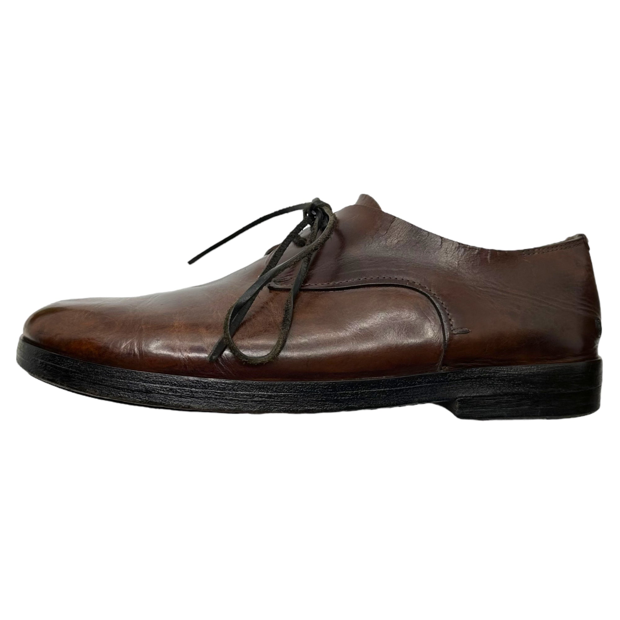 MARSEY(マーシー) Plain toe leather shoes プレーントゥ レザー シューズ MM1343 40 1/2(26.5cm程度) ブラウン イタリア製