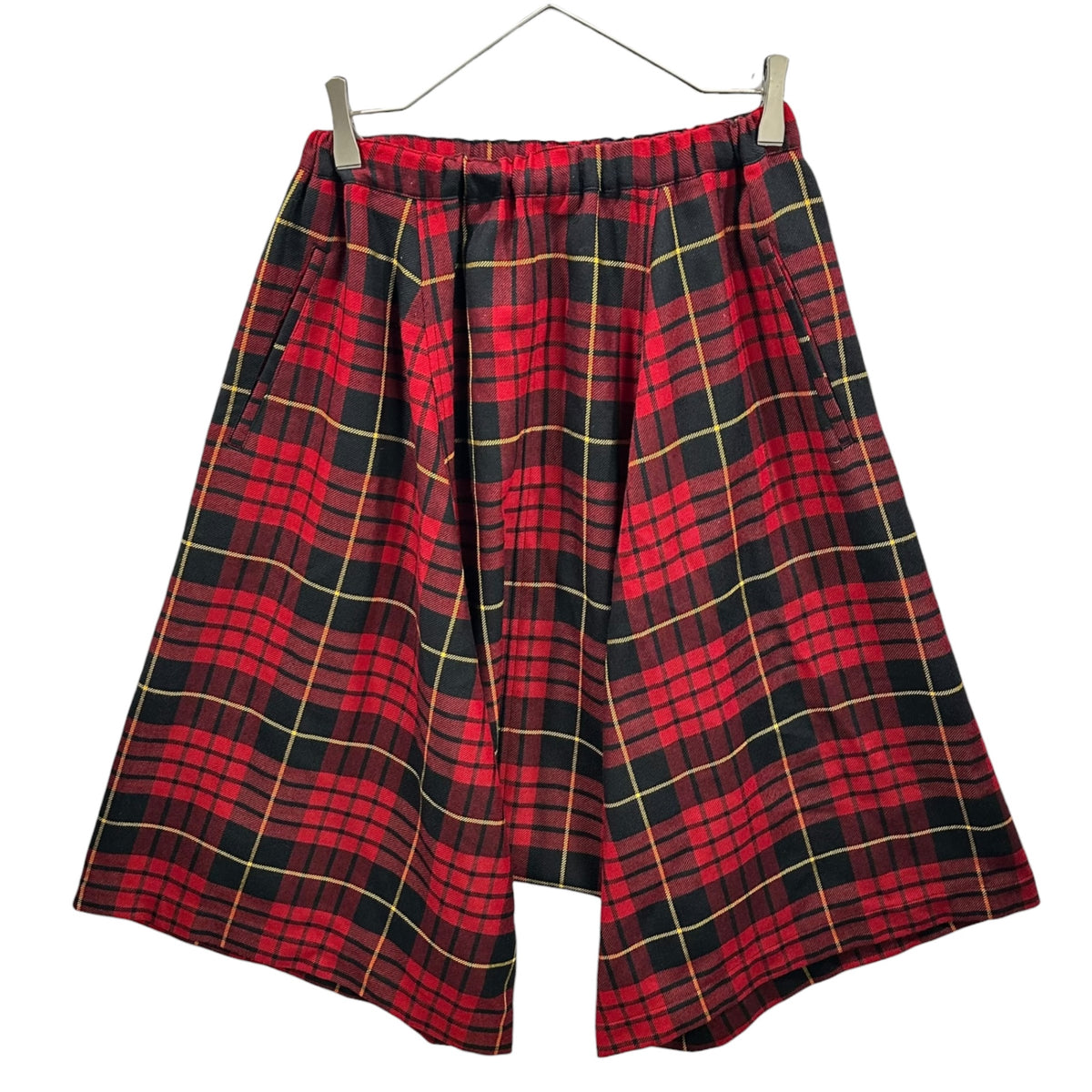 COMME des GARCONS(コムデギャルソン) 2017SS Wool Tartan Check Sarouel Cropped Pants ウール タータンチェック サルエル クロップド パンツ GS-P019 XS レッド×ブラック×イエロー AD2016 男性着用可能