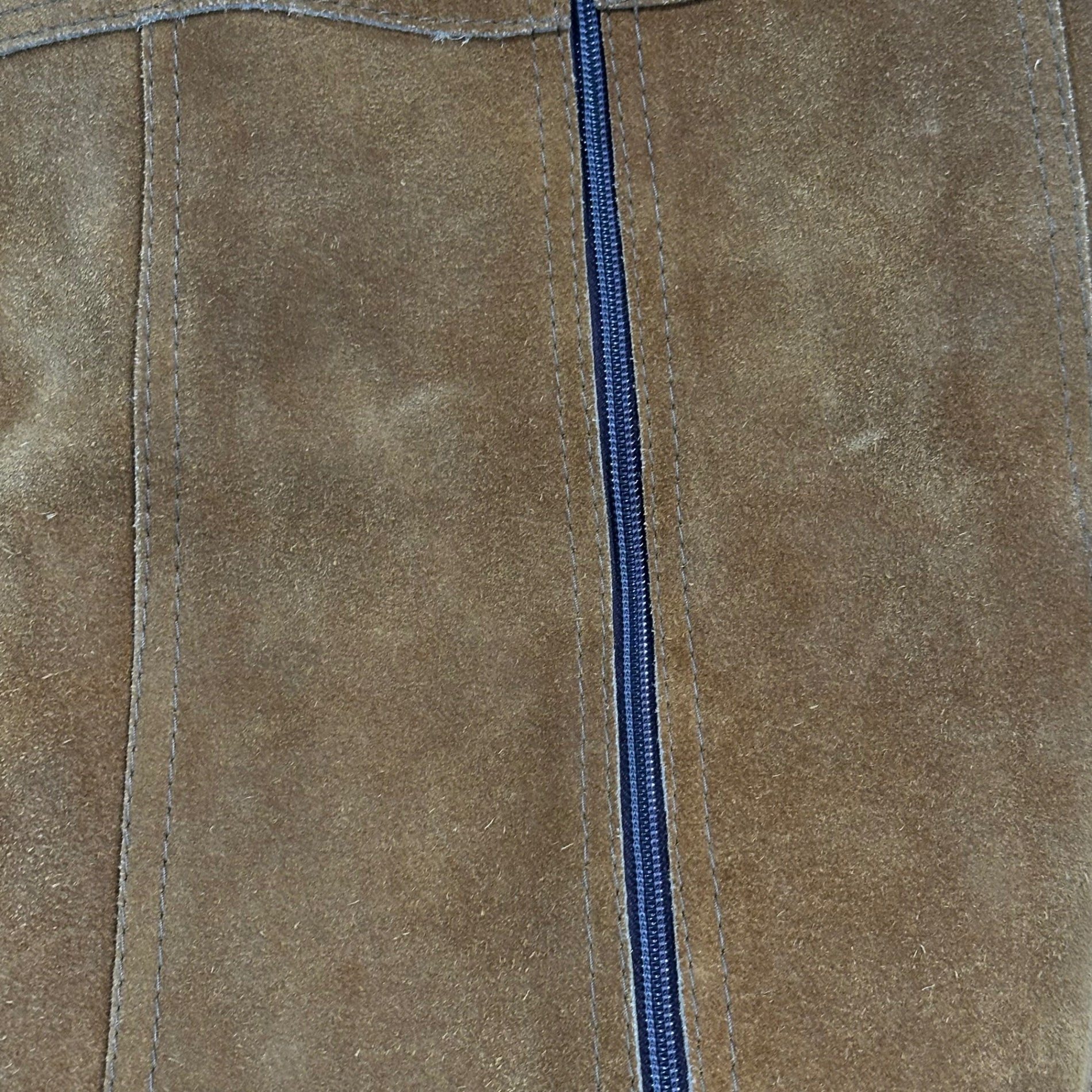 USED(ユーズド) Knit-Panel Suede Blouson ニット切替 スウェード ブルゾン 58 ブラウン スペイン製 古着