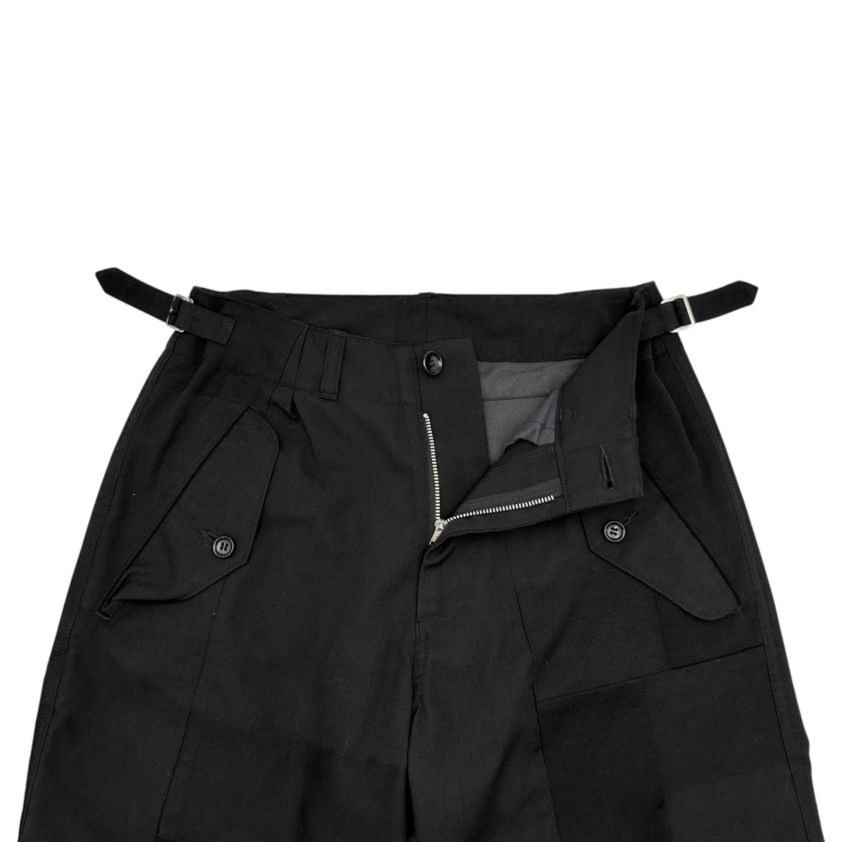 COMME des GARCONS(コムデギャルソン) 2003AW Wool Gabardine Patchwork Tapered Pants ウール ギャバジン パッチワーク テーパード パンツ GK-P005 S ブラック AD2003 アーカイブ