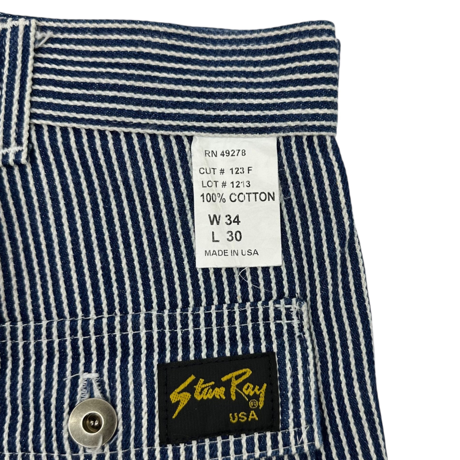 Stan Ray(スタンレイ) USA made Hickory Work Pants ヒッコリー ワーク パンツ 1213 W34 L30 インディゴ×ホワイト USA製