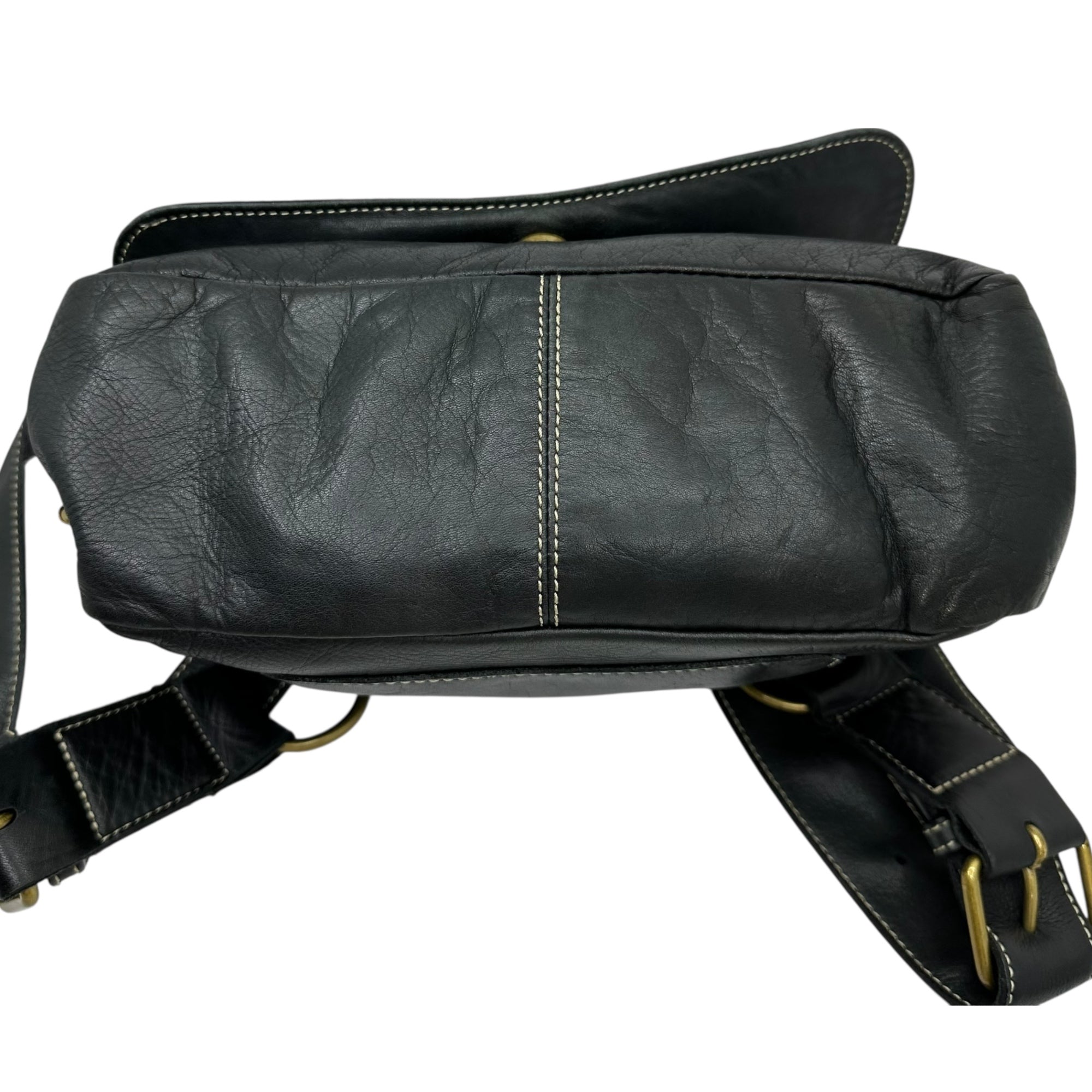 Vivienne Westwood ACCESSORIES(ヴィヴィアンウエストウッドアクセサリー) Orb Logo Leather Harness Shoulder Bag オーブ ロゴ レザー ハーネス ショルダー バッグ ブラック